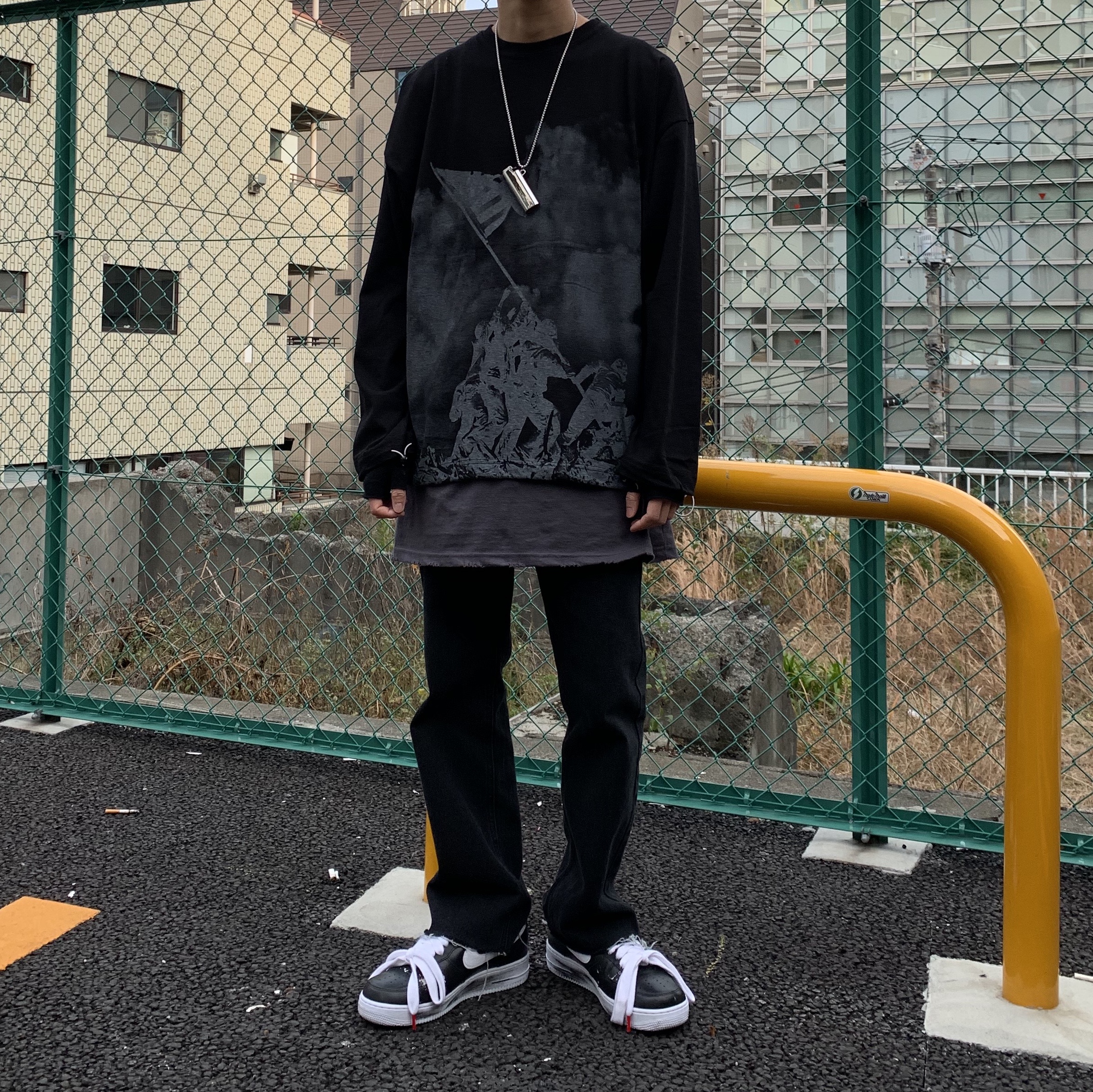 Nike x Peaceminusone Air Force 1 Low Para-Noise 착용 스타일