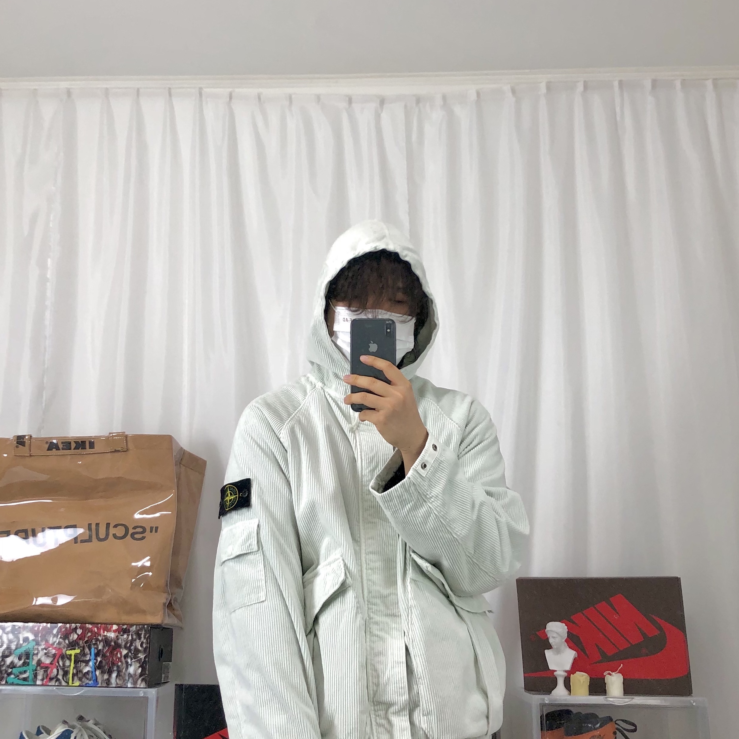 Nike x Sacai VaporWaffle Black White 착용 스타일 - 3