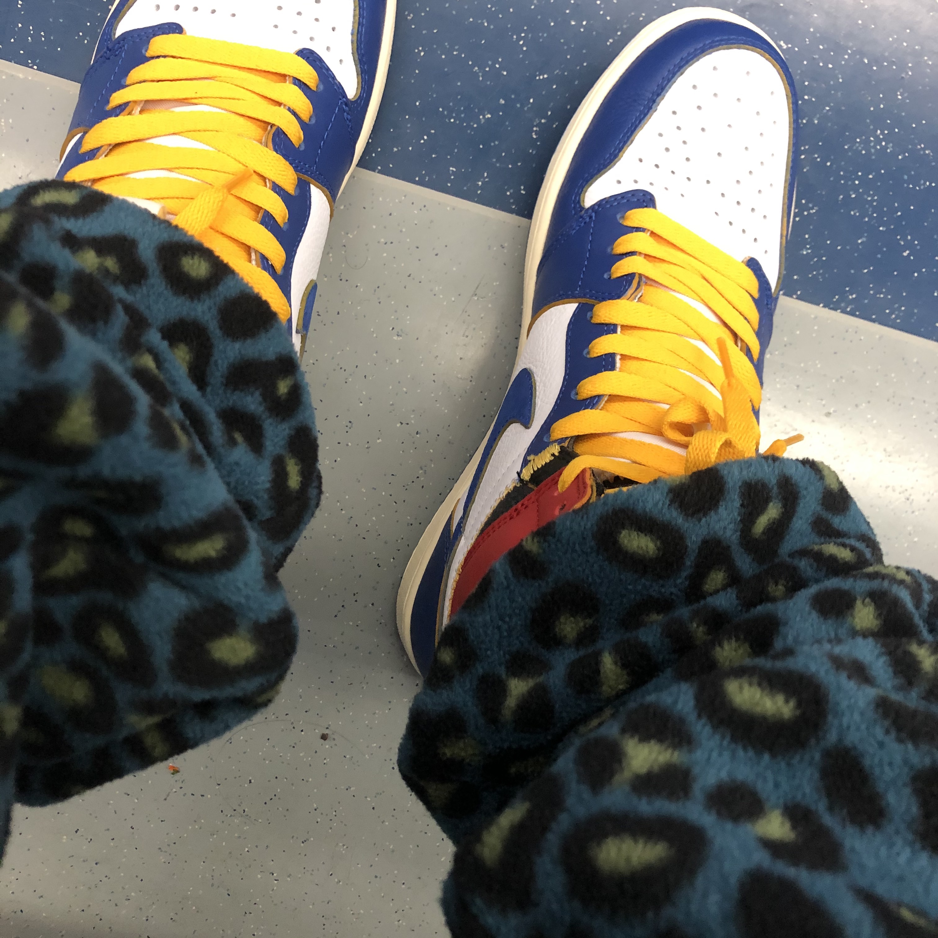 Jordan 1 x Union Retro High Blue Toe 착용 스타일