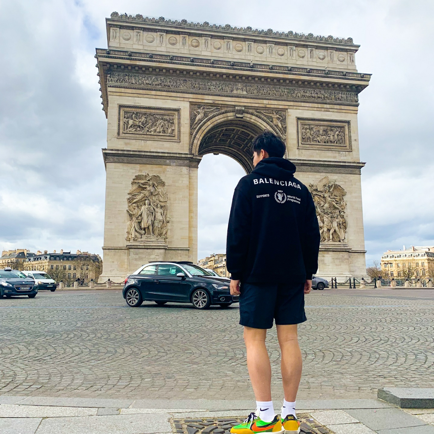 Nike x Sacai LDWaffle Green Multi 착용 스타일