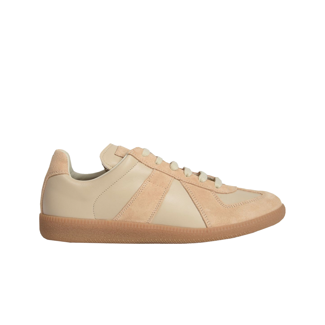 (W) 메종 마르지엘라 카프스킨 스웨이드 레플리카 스니커즈 샌드((W) Maison Margiela Calfskin Suede Replica Sneakers Sand)