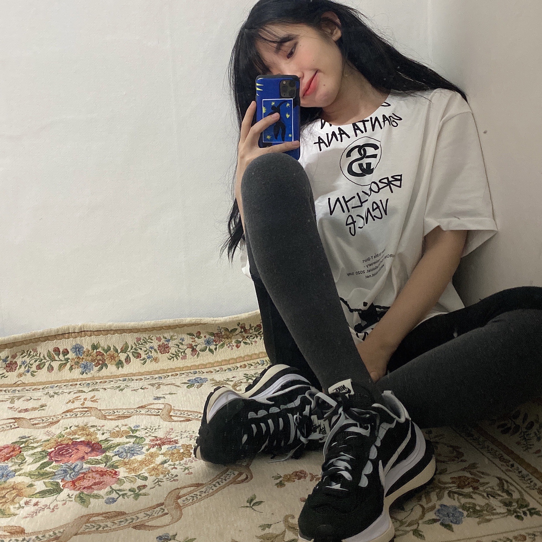 Nike x Sacai VaporWaffle Black White, Stussy x Takahiromiyashita The Soloist 40 WT T-Shirt 착용 스타일