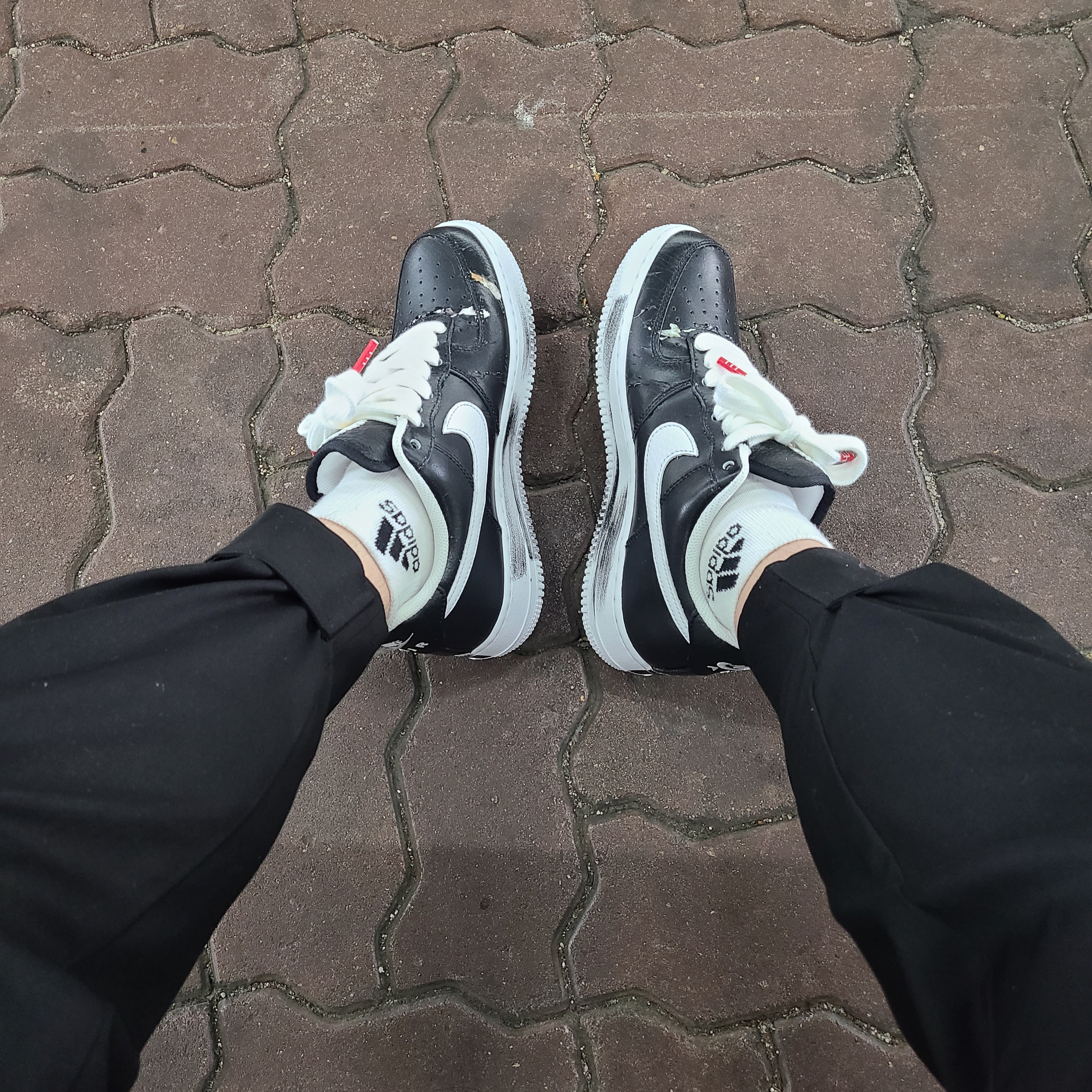 Nike x Peaceminusone Air Force 1 Low Para-Noise 착용 스타일