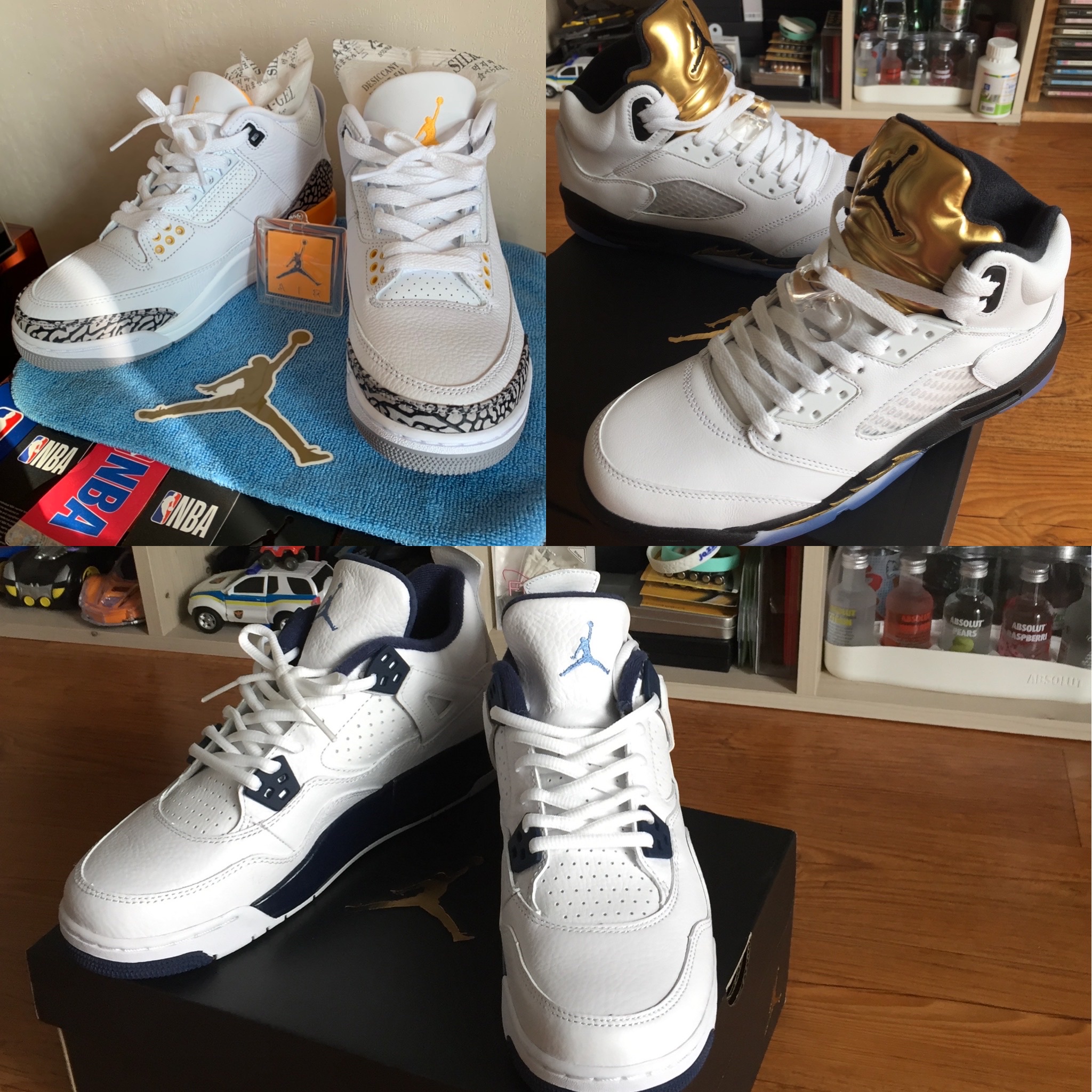 (W) Jordan 3 Retro Laser Orange, Jordan 4 Retro Columbia 2015 착용 스타일