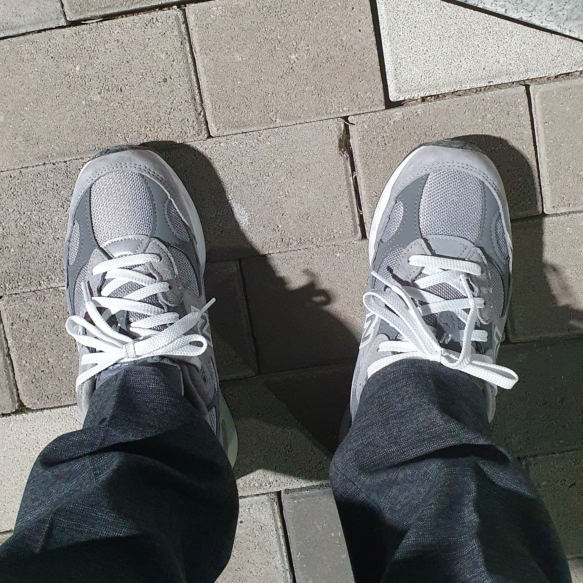 New Balance 992 Made in USA Grey - D Standard 착용 스타일
