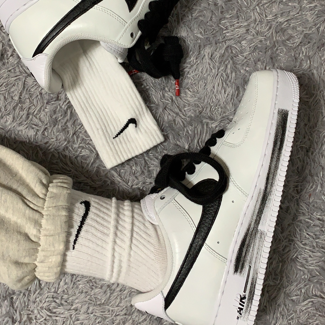 Nike x Peaceminusone Air Force 1 Low Para-Noise 2.0 착용 스타일