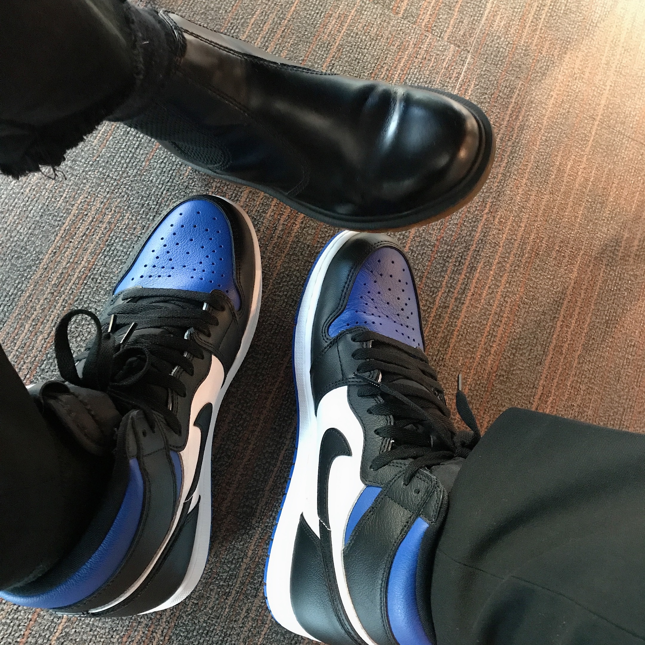 Jordan 1 Retro Royal 2017, Jordan 1 Retro High OG Royal Toe 착용 스타일 - 4