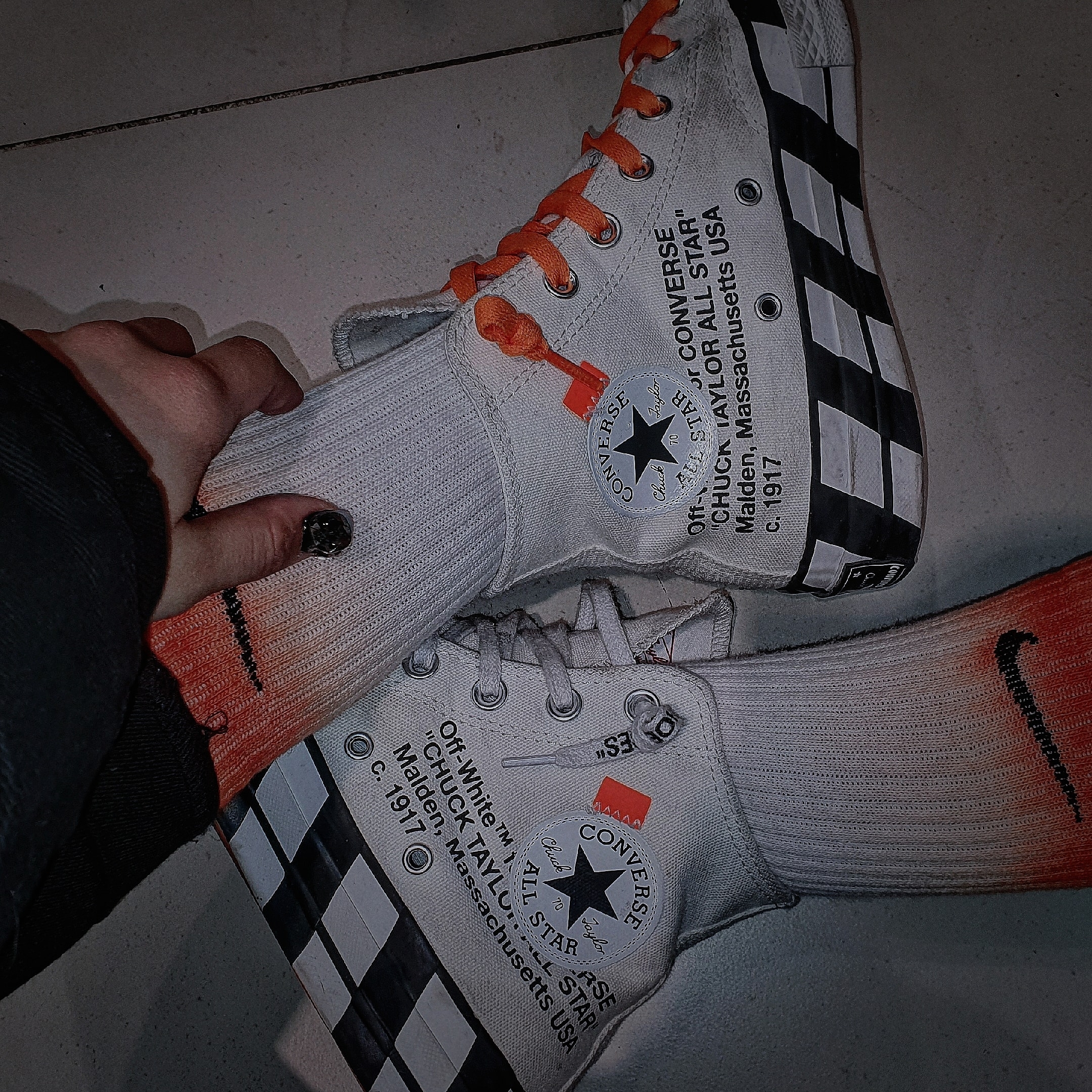 Converse x Off-White Chuck 70 High V2 2018 착용 스타일