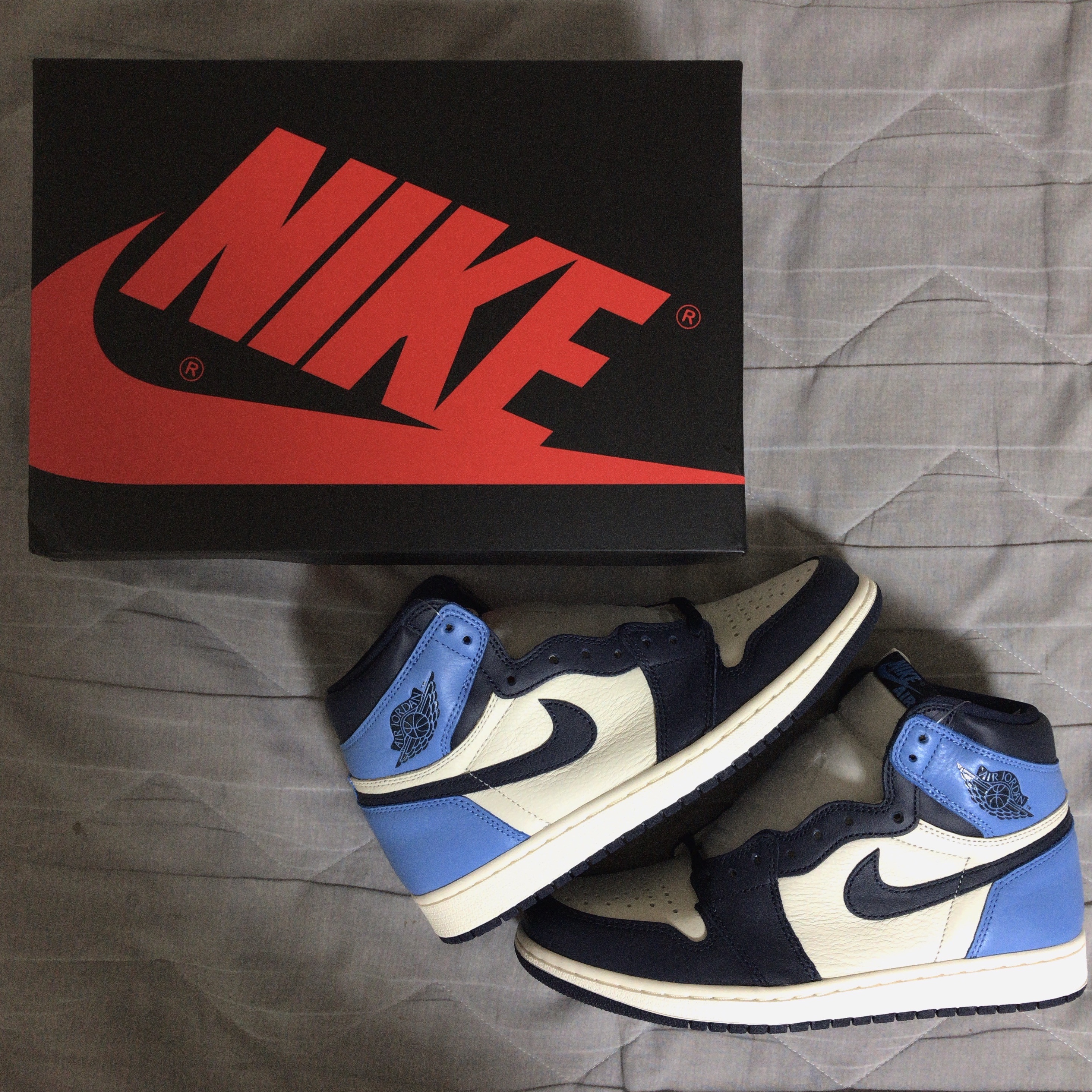 Jordan 1 Retro High Obsidian UNC 착용 스타일