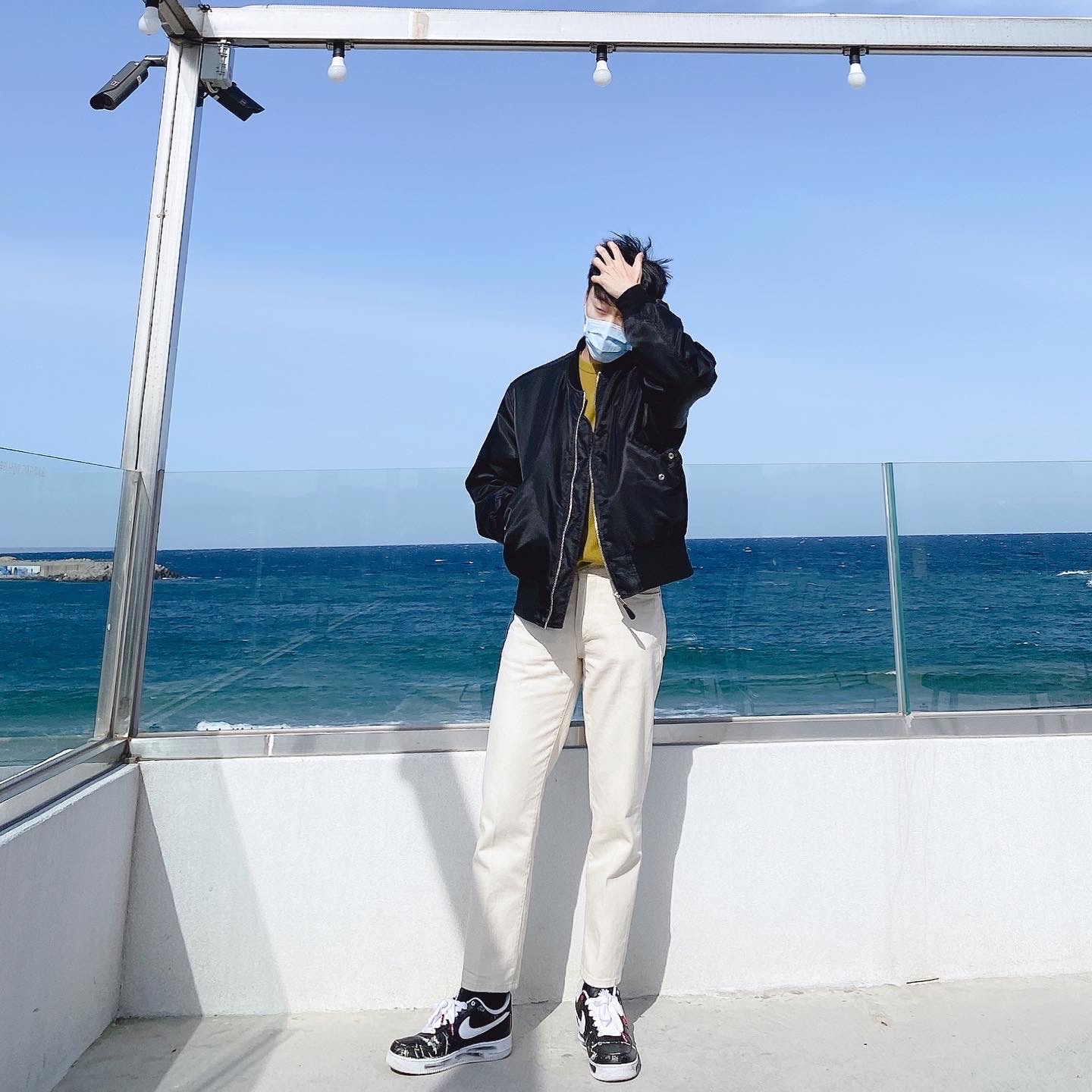 Nike x Peaceminusone Air Force 1 Low Para-Noise 착용 스타일