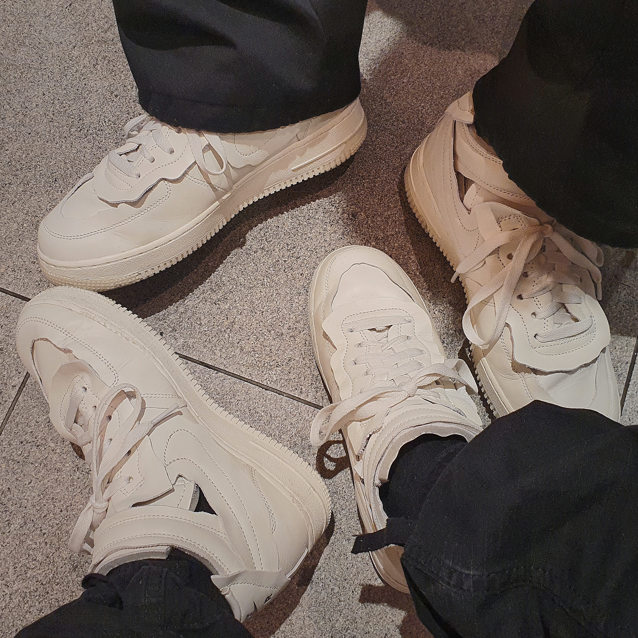 Nike x Comme des Garcons Homme Plus Air Force Mid White 착용 스타일