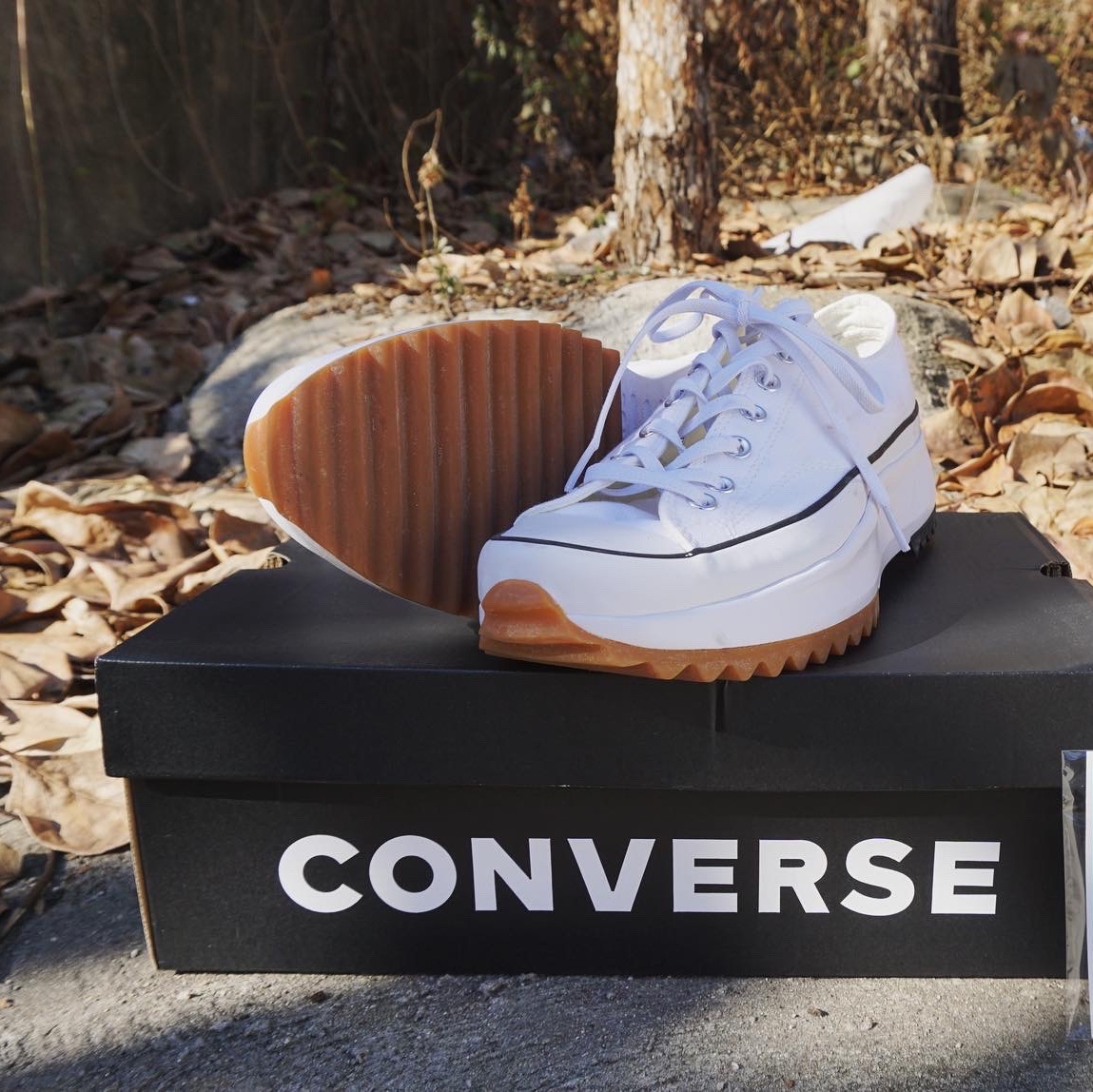 Converse Run Star Hike Low White 착용 스타일