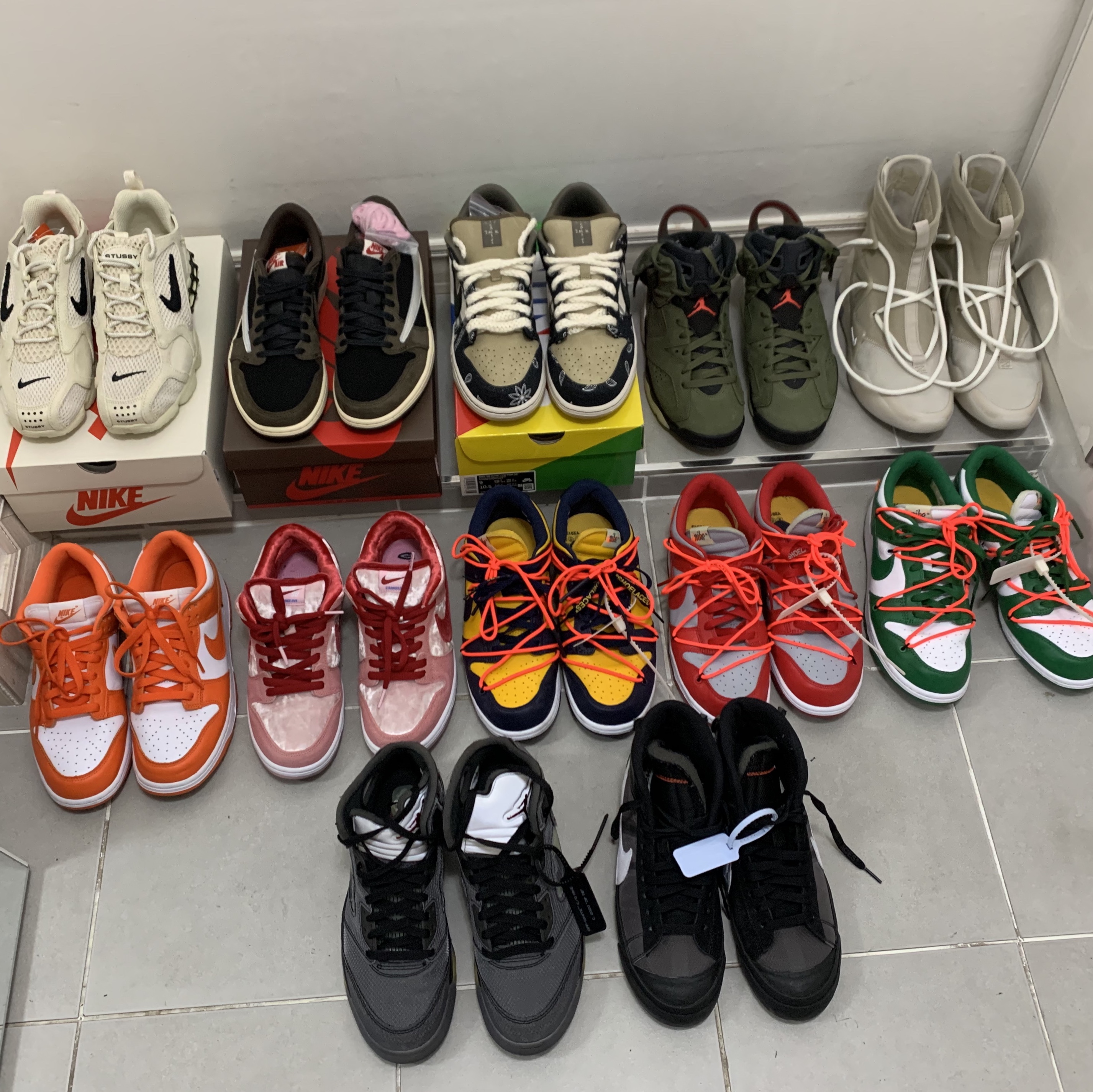 Nike x Ben & Jerry's SB Dunk Low Chunky Dunky, Jordan 1 x Dior Low OG 착용 스타일 - 5