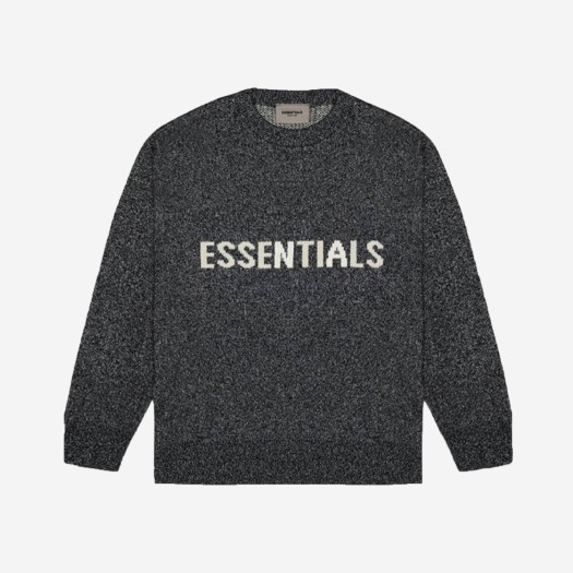 에센셜 니트 스웨터 블랙 멜란지 - 20SS