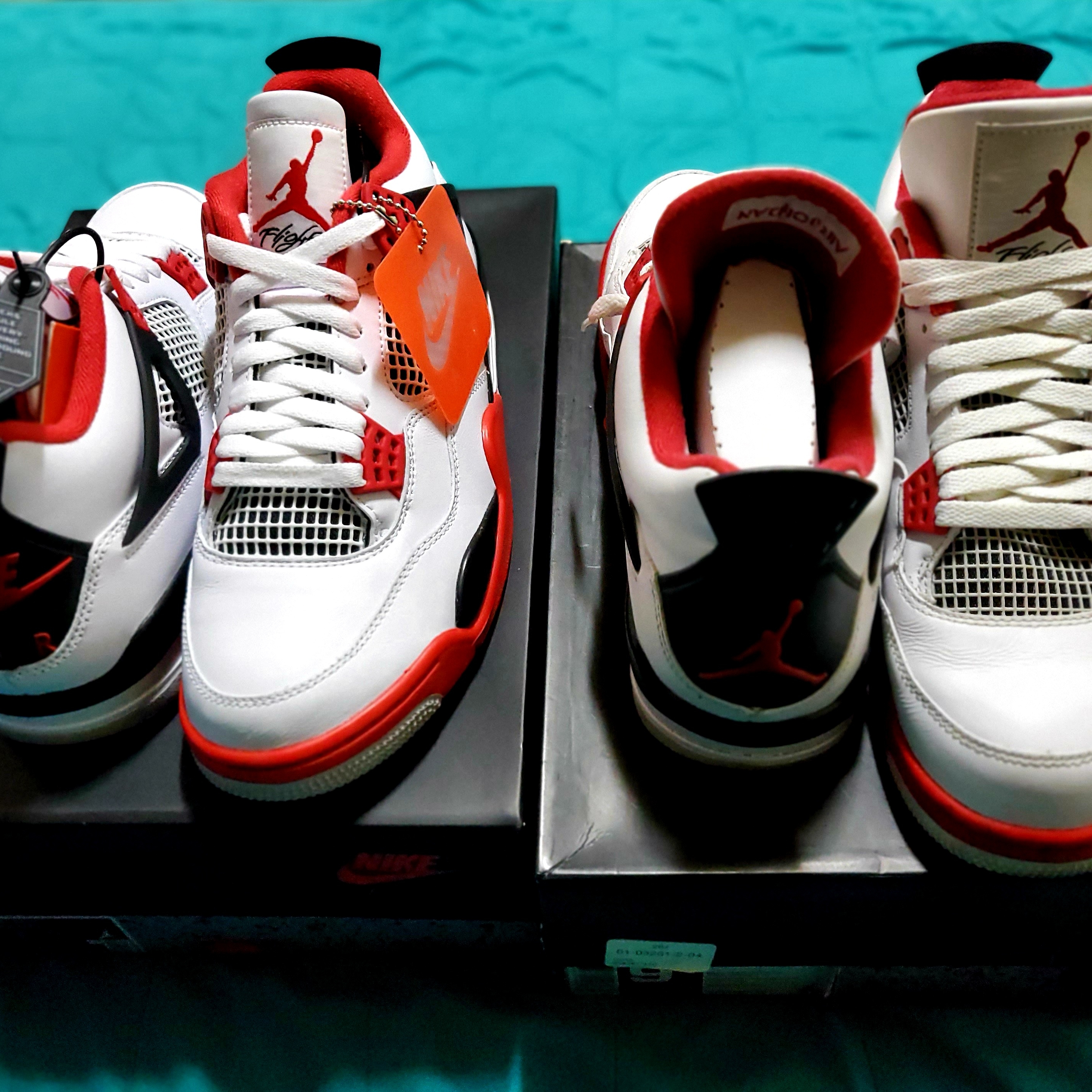 Jordan 4 Retro OG Fire Red 2020 착용 스타일 - 5