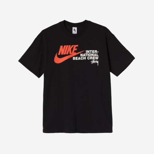 나이키 x 스투시 인터내셔널 비치 크루 티셔츠 블랙 - 아시아