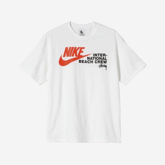 나이키 x 스투시 인터내셔널 비치 크루 티셔츠 화이트 - 아시아