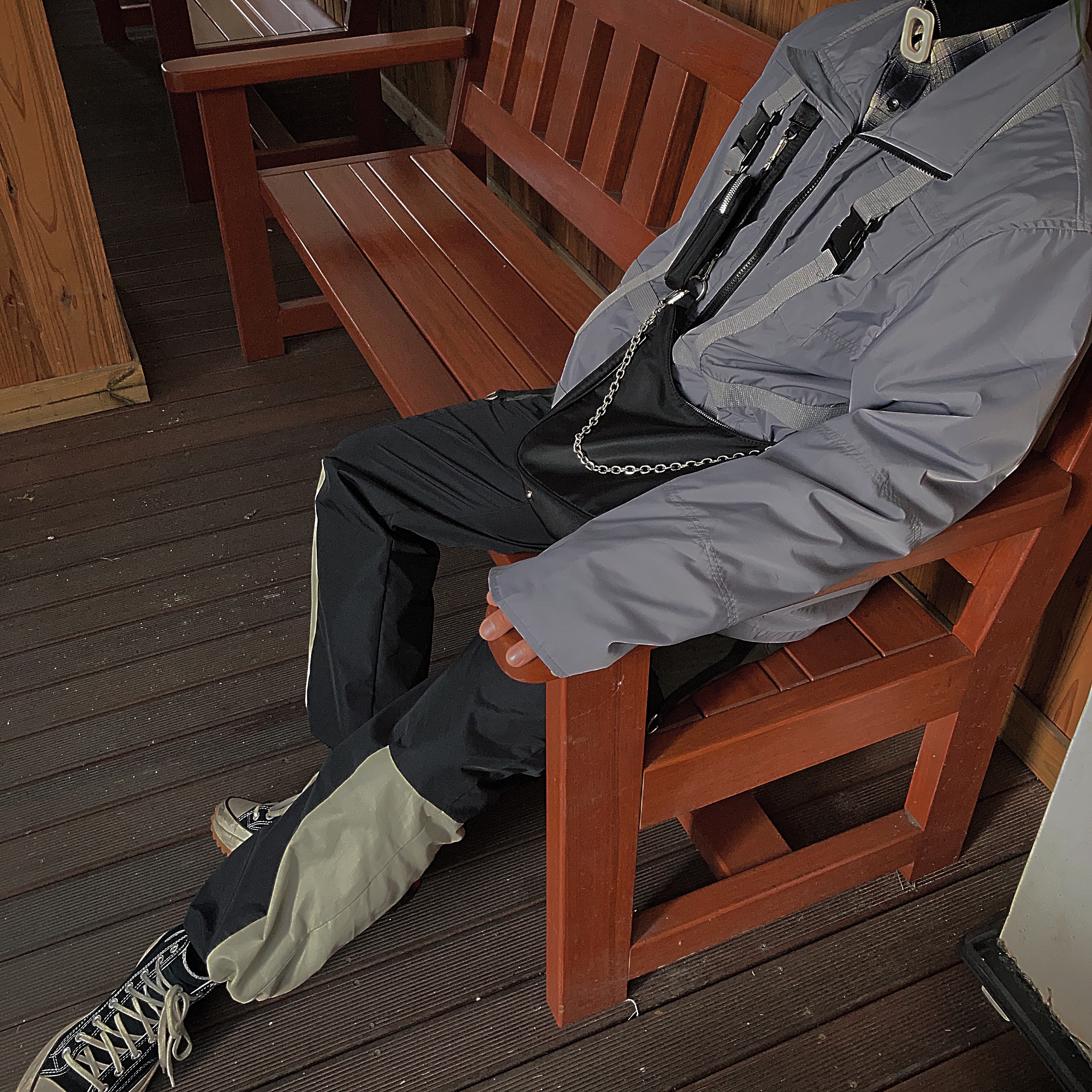 Converse x JW Anderson Run Star Hike Hi Black 착용 스타일