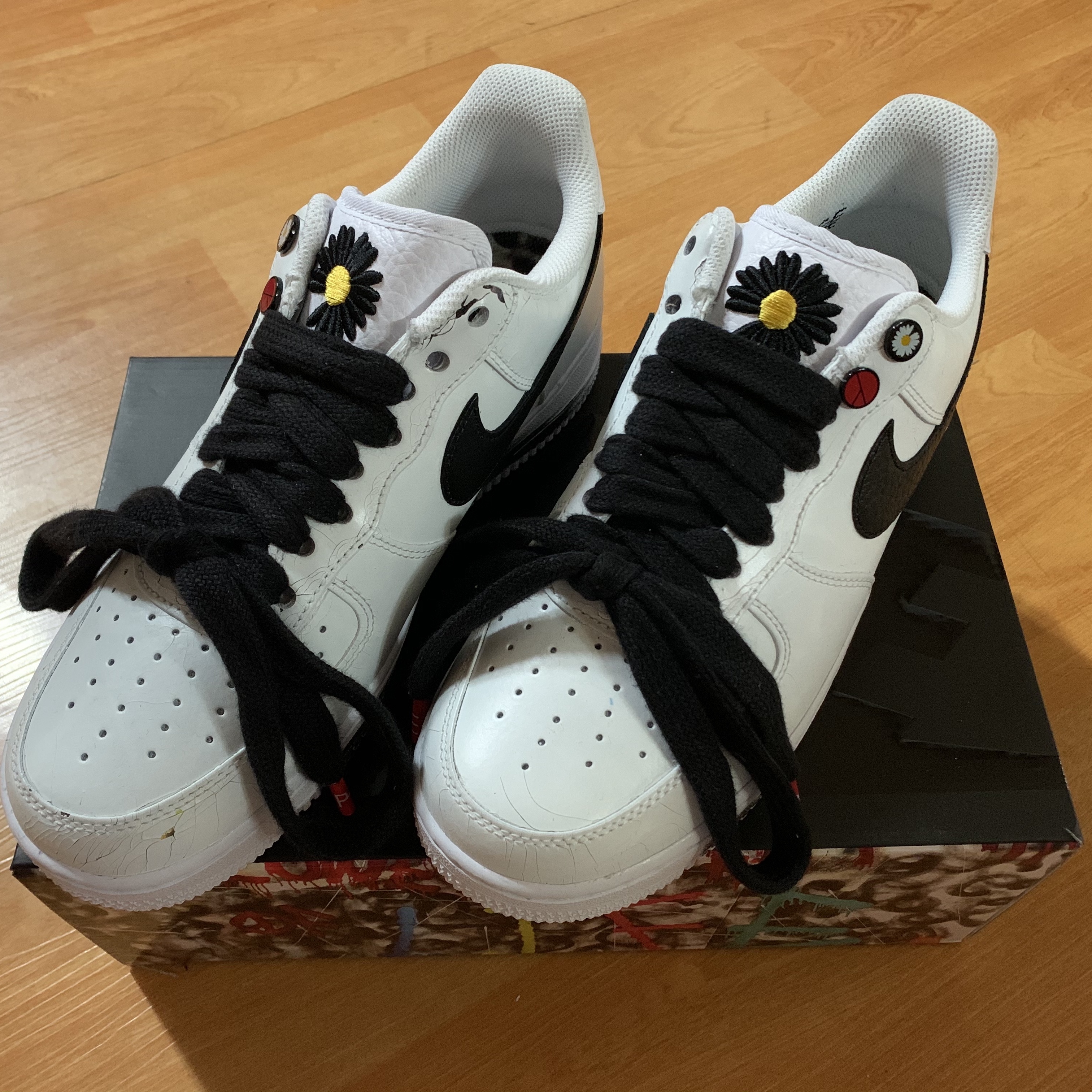 Nike x Peaceminusone Air Force 1 Low Para-Noise 2.0 착용 스타일 - 4