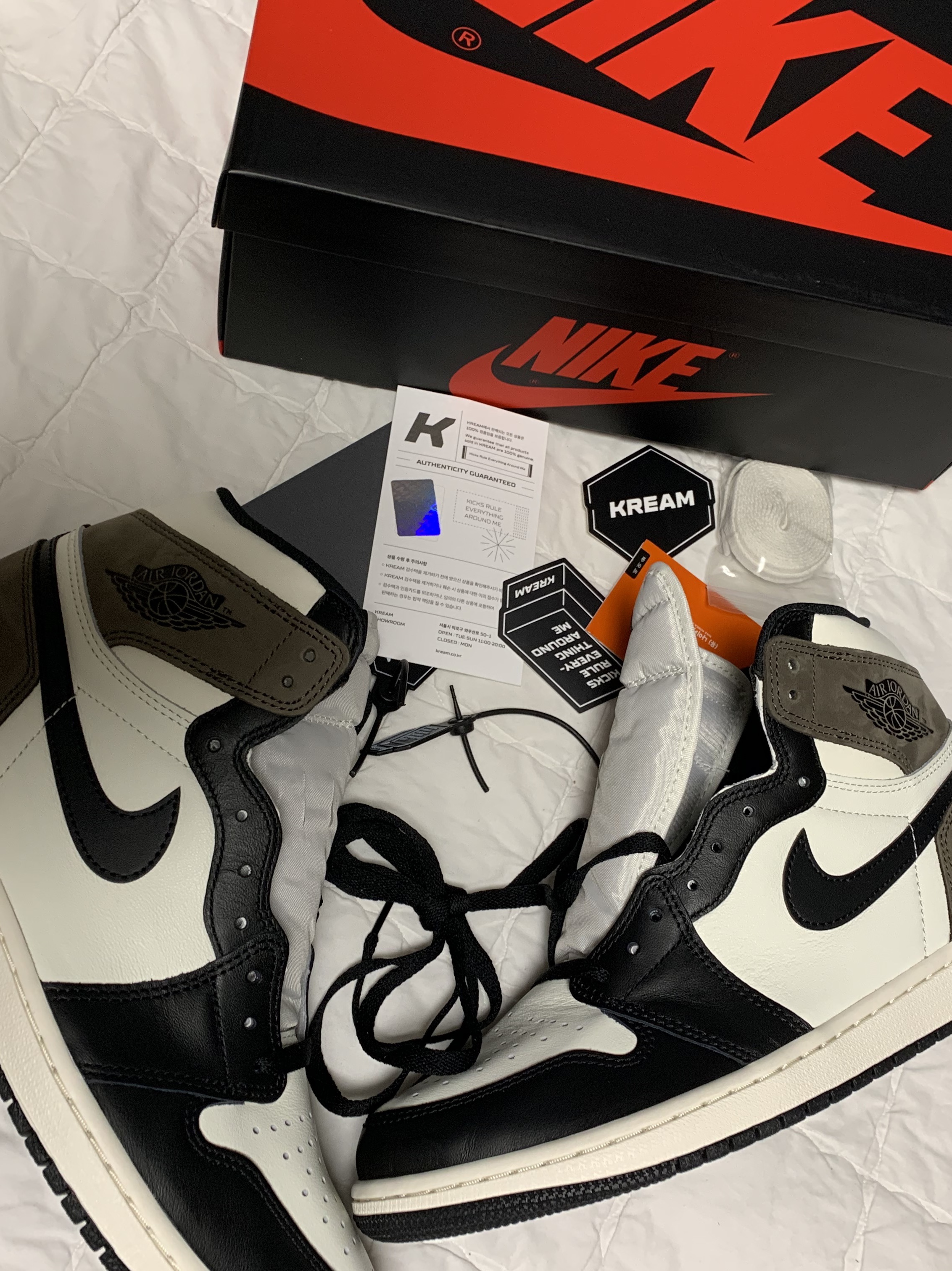 Jordan 1 Retro High OG Black Mocha 착용 스타일 - 1