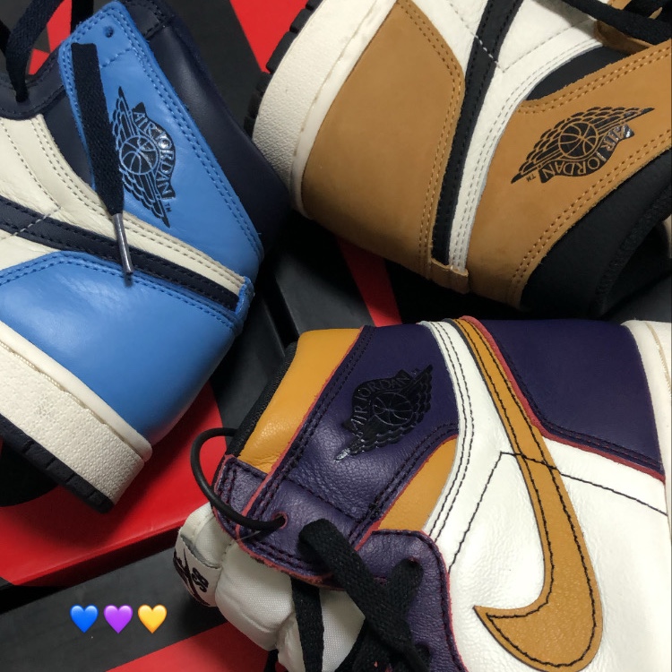 Jordan 1 Retro High Obsidian UNC, Jordan 1 Retro High Rookie of the Year 착용 스타일
