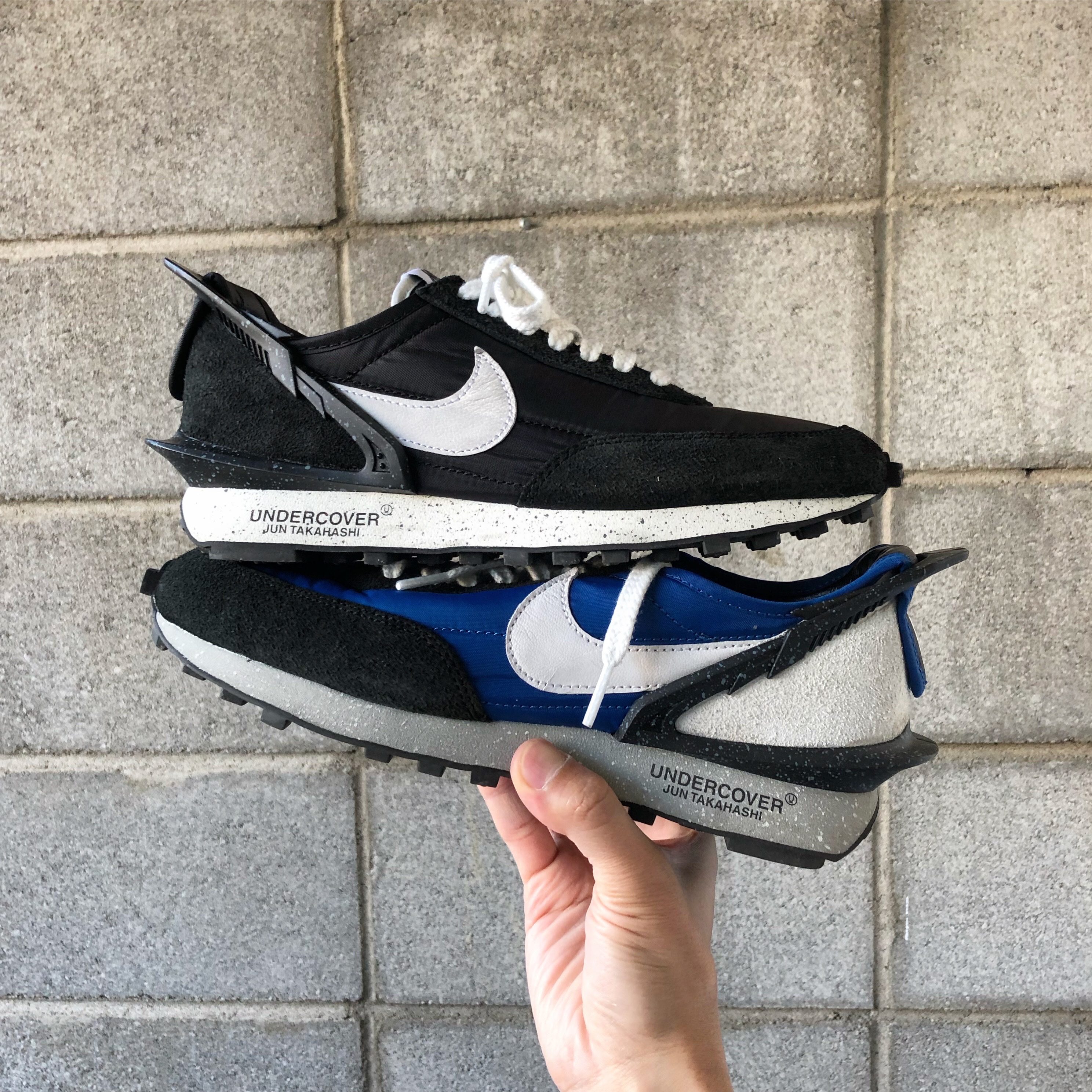 Nike x Undercover Daybreak Black, Nike x Undercover Daybreak Blue Jay 착용 스타일