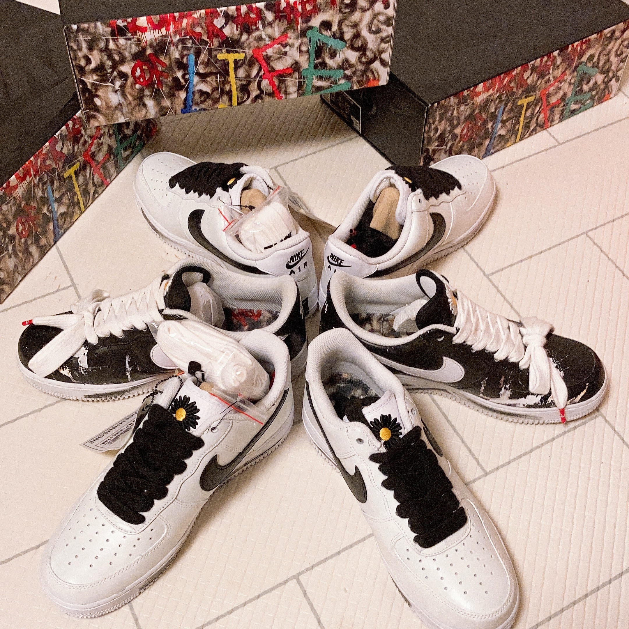 Nike x Peaceminusone Air Force 1 Low Para-Noise, Nike x Peaceminusone Air Force 1 Low Para-Noise 2.0 착용 스타일