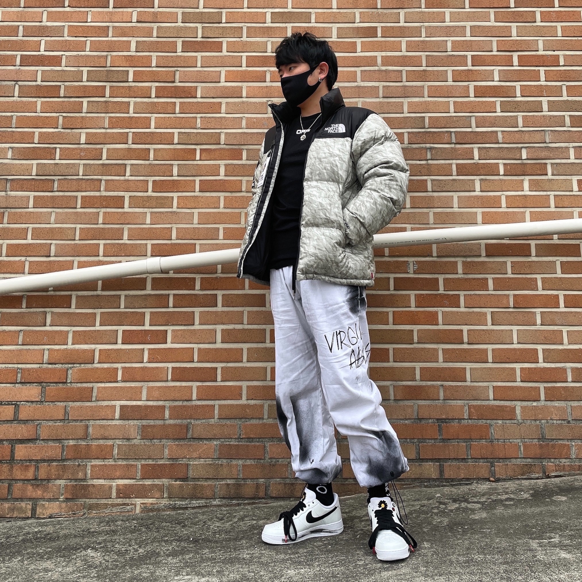 Nike x Peaceminusone Air Force 1 Low Para-Noise 2.0 착용 스타일 - 4