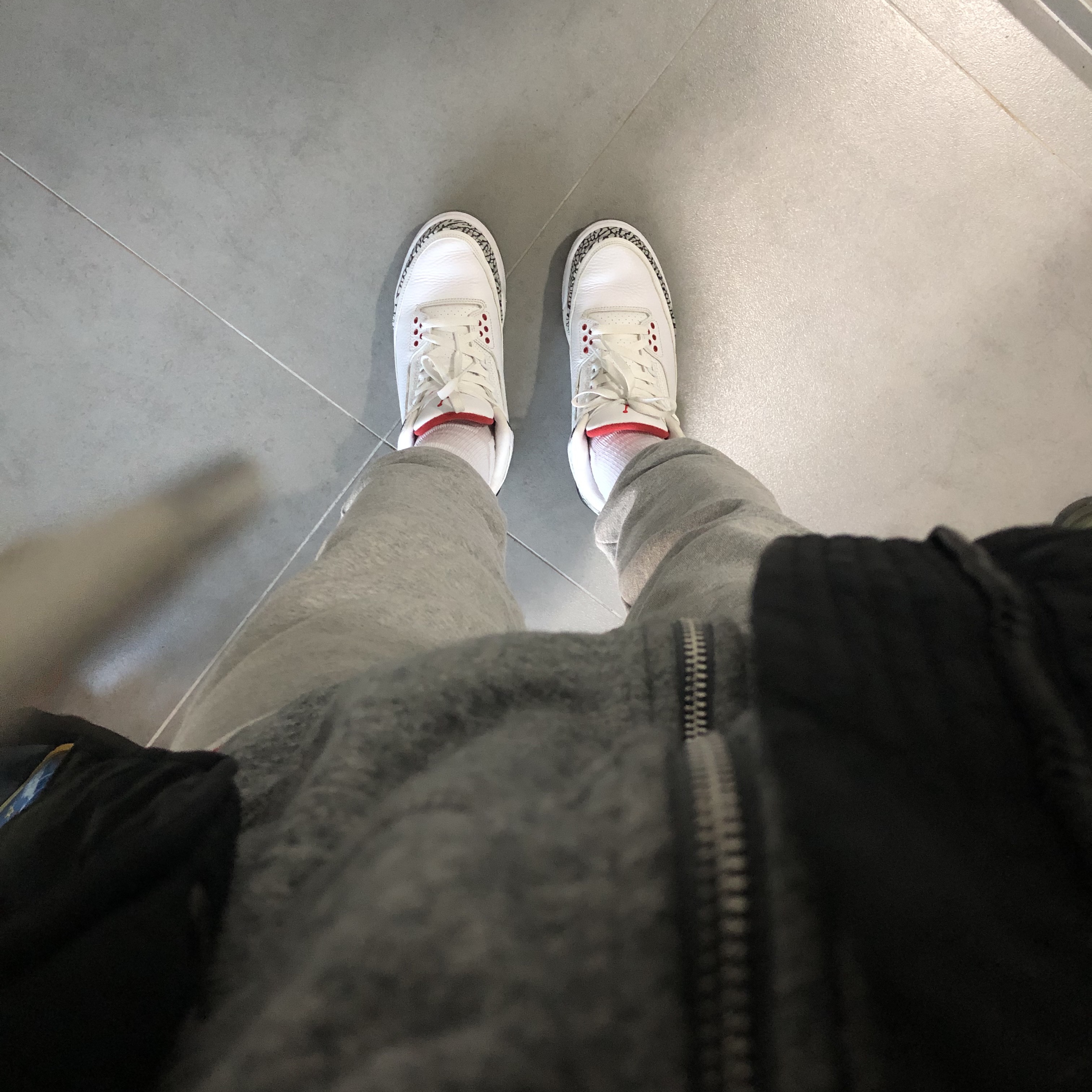 Jordan 3 Retro Free Throw Line White Cement 착용 스타일 - 2