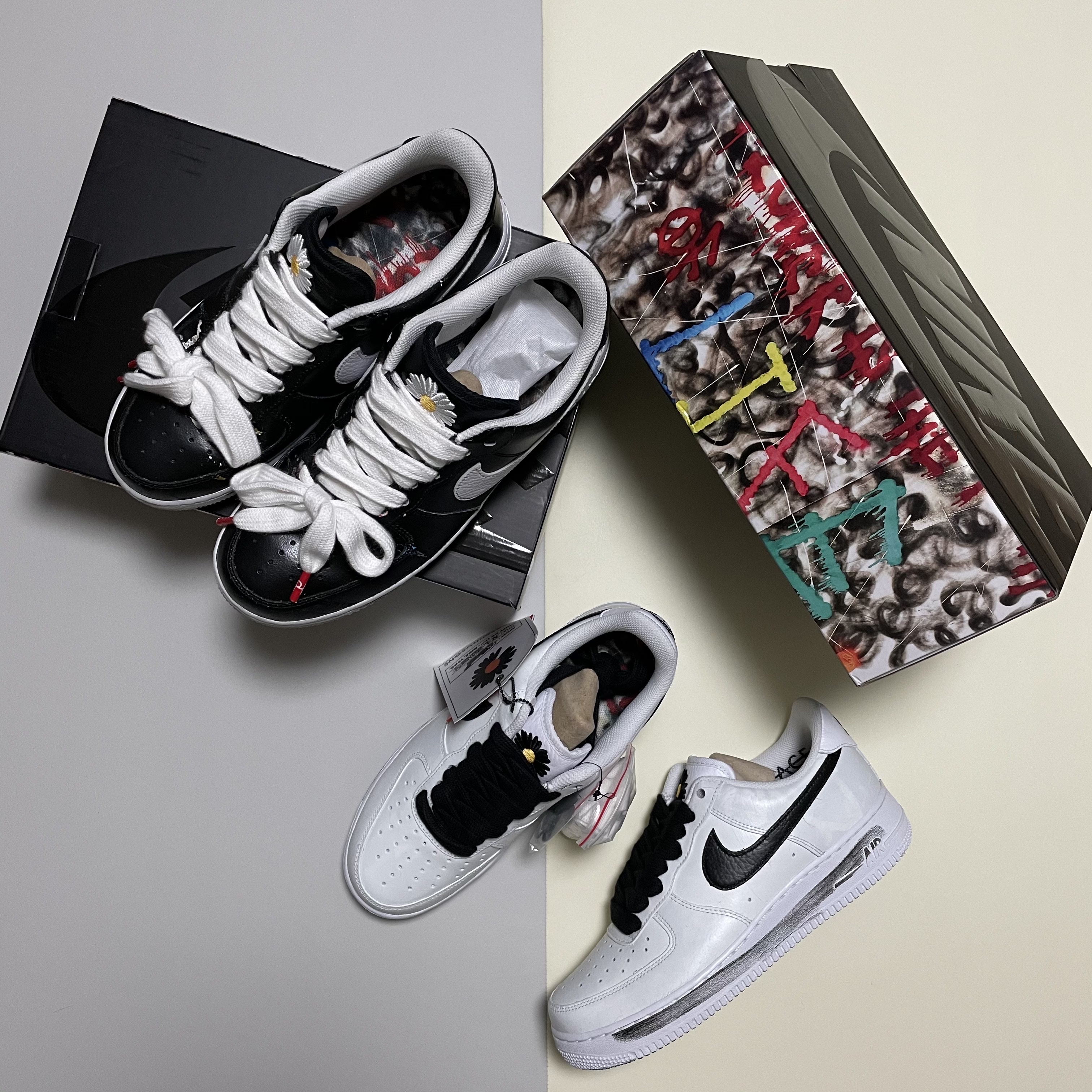 Nike x Peaceminusone Air Force 1 Low Para-Noise, Nike x Peaceminusone Air Force 1 Low Para-Noise 2.0 착용 스타일