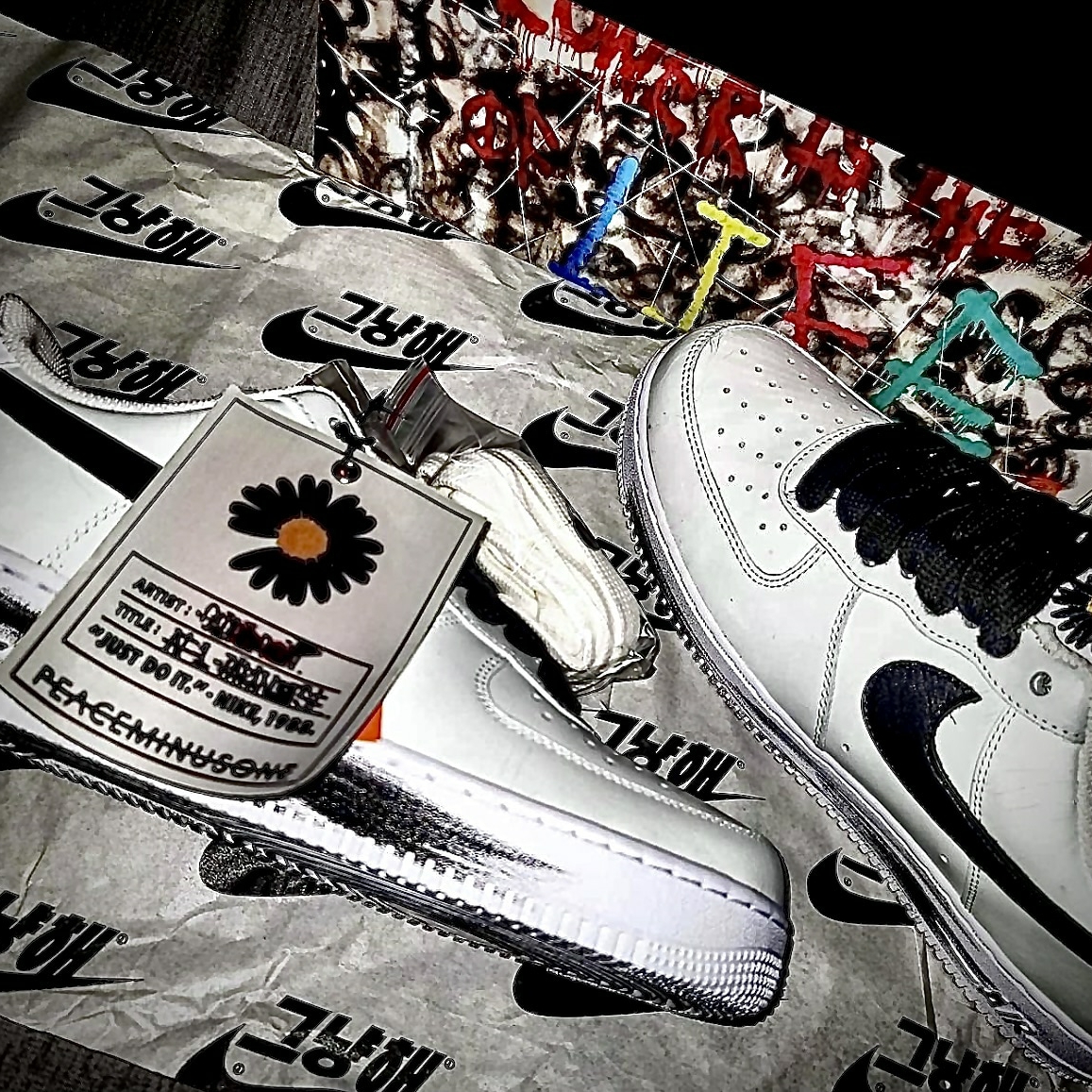 Nike x Peaceminusone Air Force 1 Low Para-Noise 2.0 착용 스타일