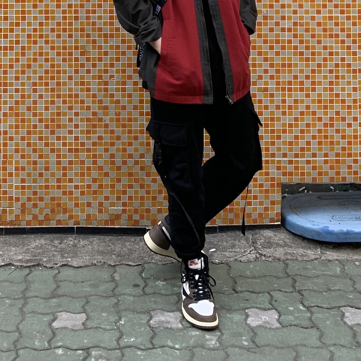 Jordan 1 x Travis Scott Retro High OG SP Mocha 착용 스타일