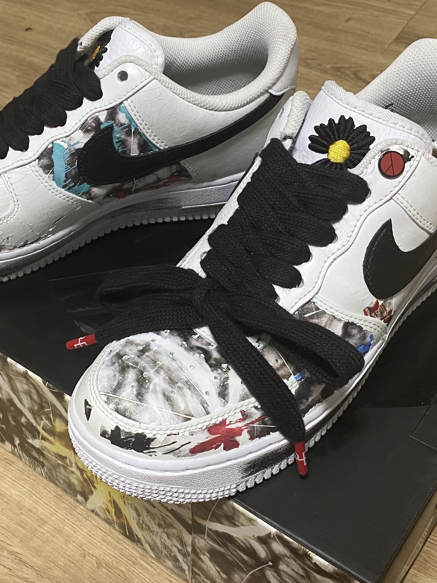Nike x Peaceminusone Air Force 1 Low Para-Noise 2.0 착용 스타일 - 3