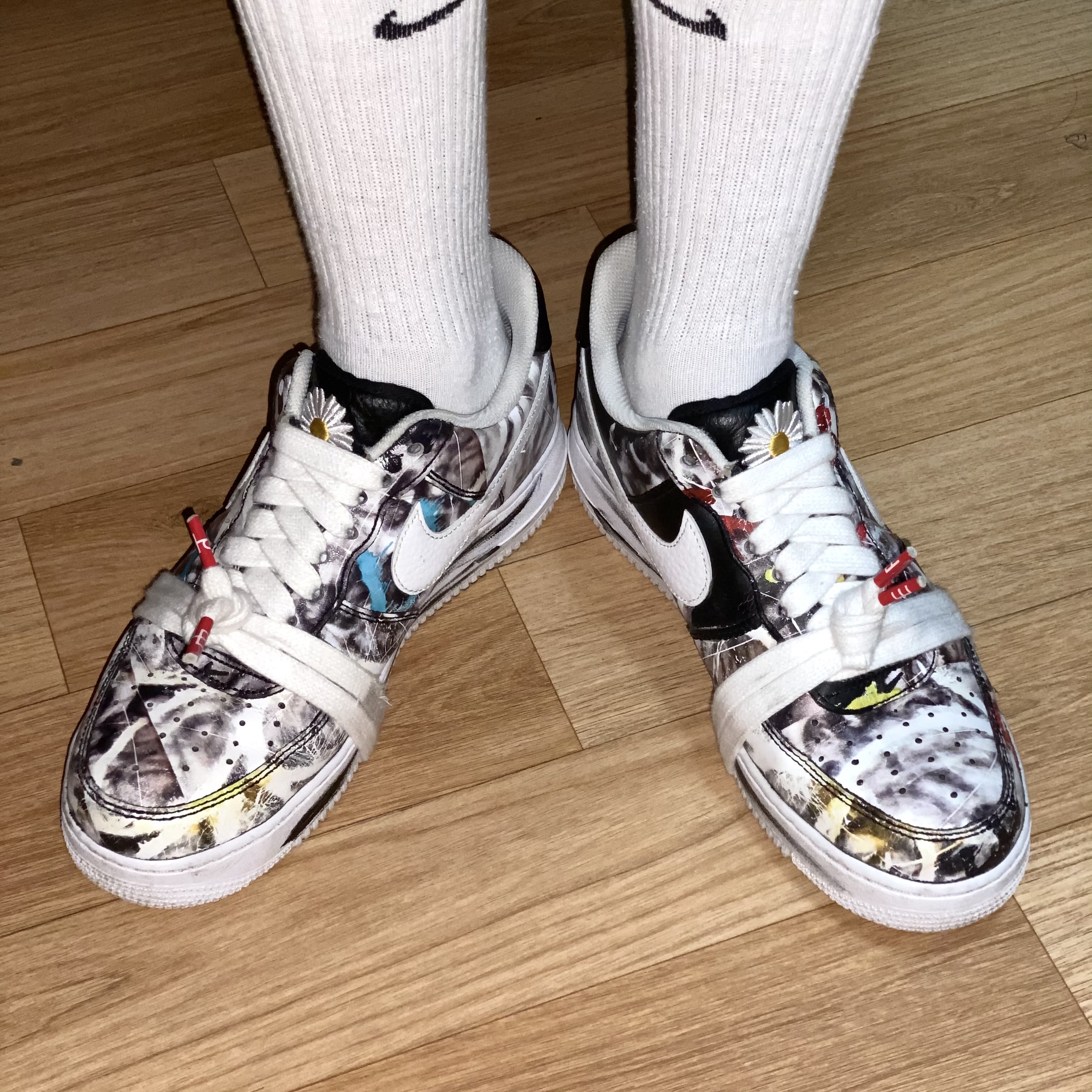 Nike x Peaceminusone Air Force 1 Low Para-Noise 착용 스타일