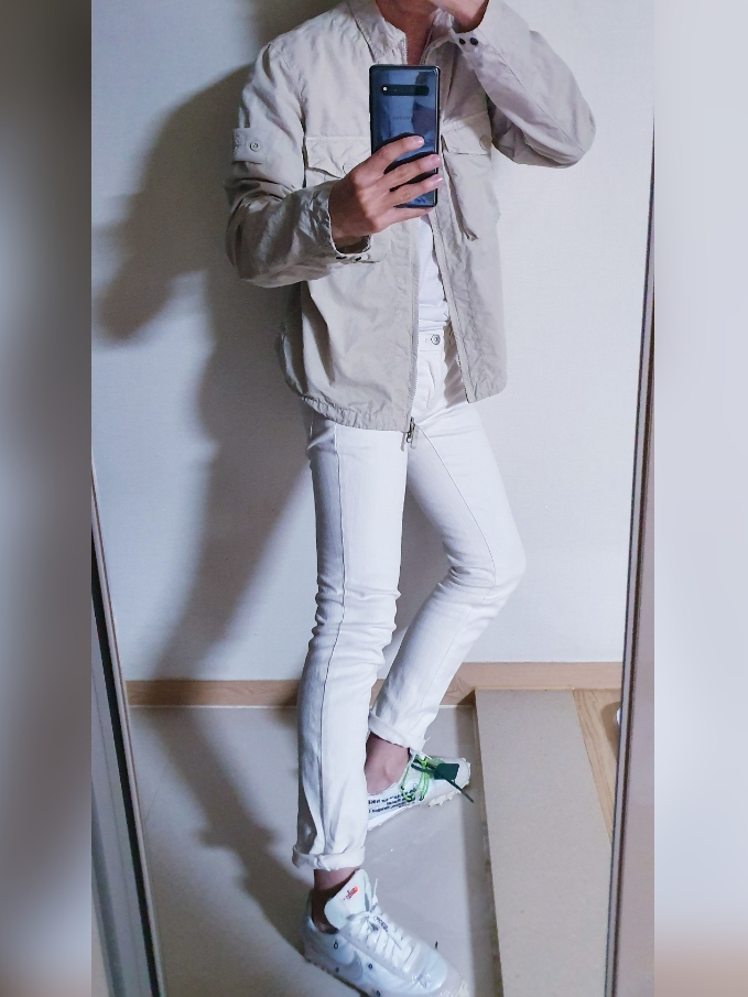 (W) Nike x Off-White Waffle Racer White 착용 스타일