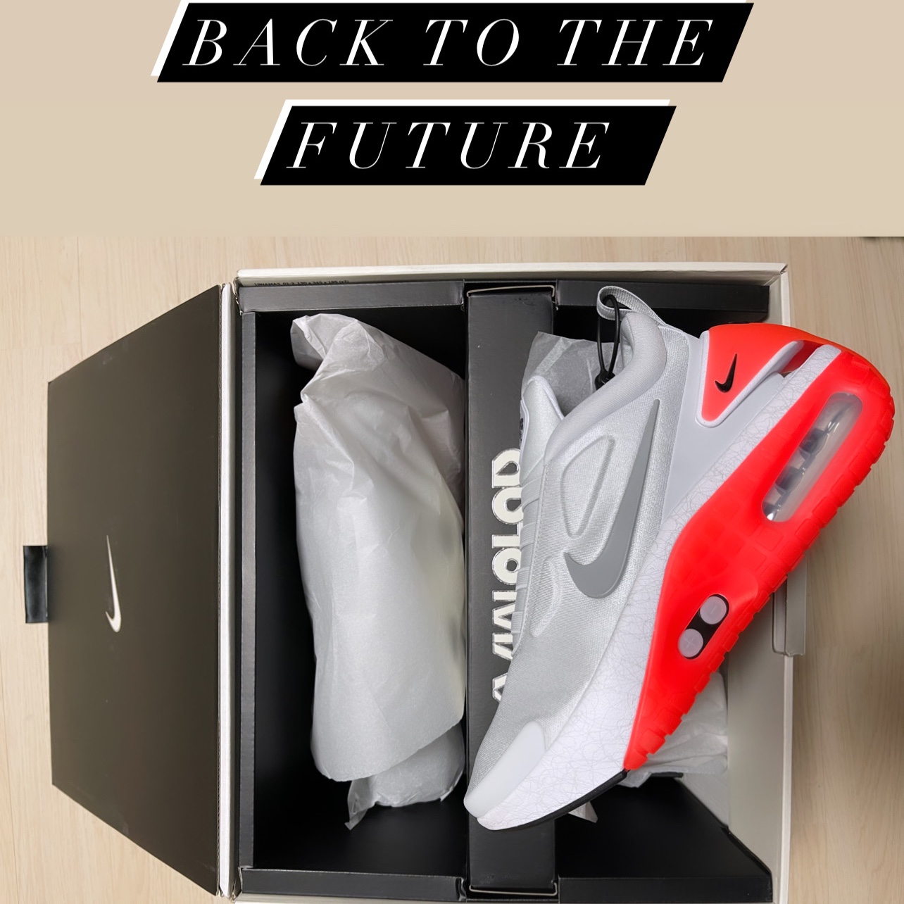 Nike Adapt Auto Max Pure Platinum (KR Charger) 착용 스타일 - 1