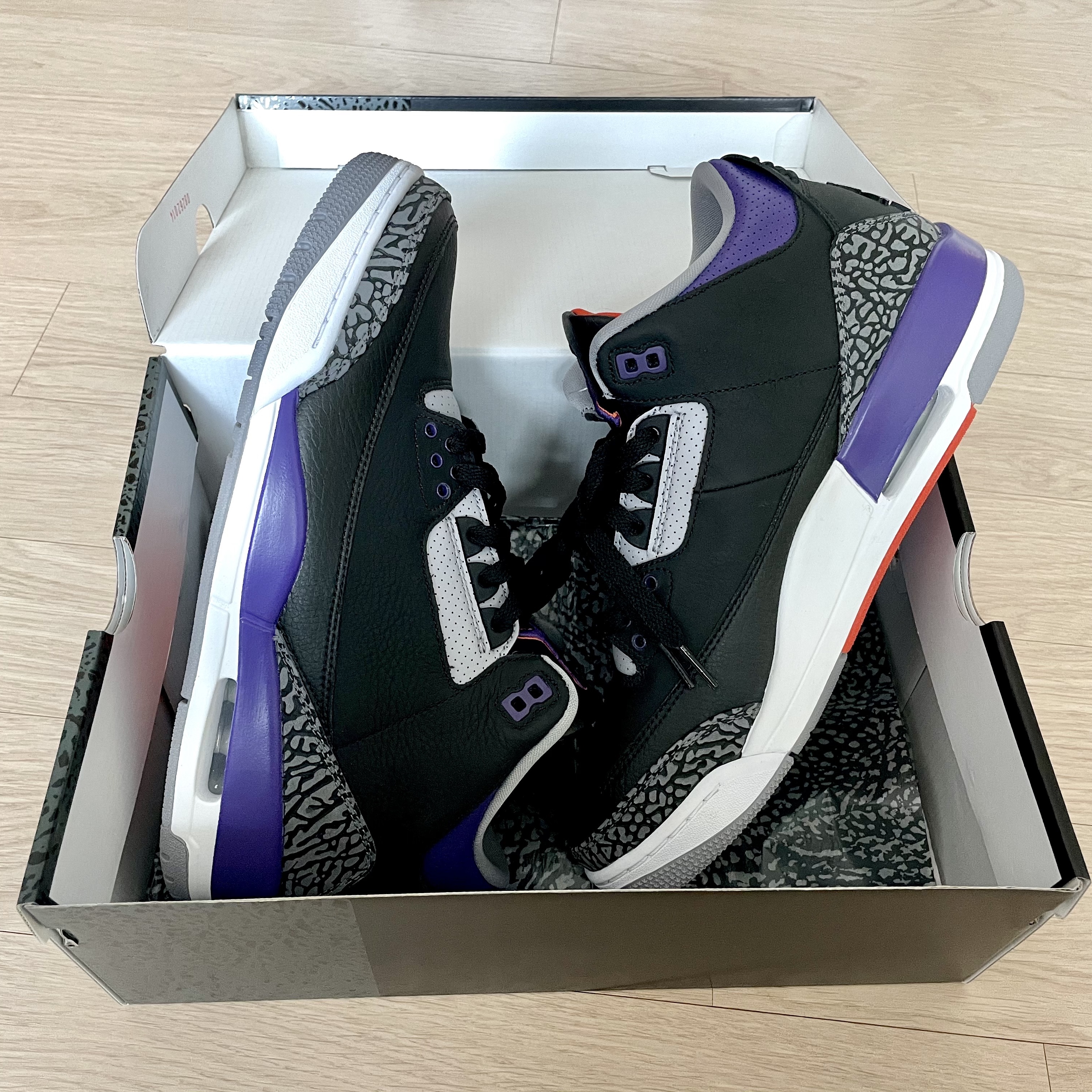 Jordan 3 Retro Court Purple 착용 스타일 - 2