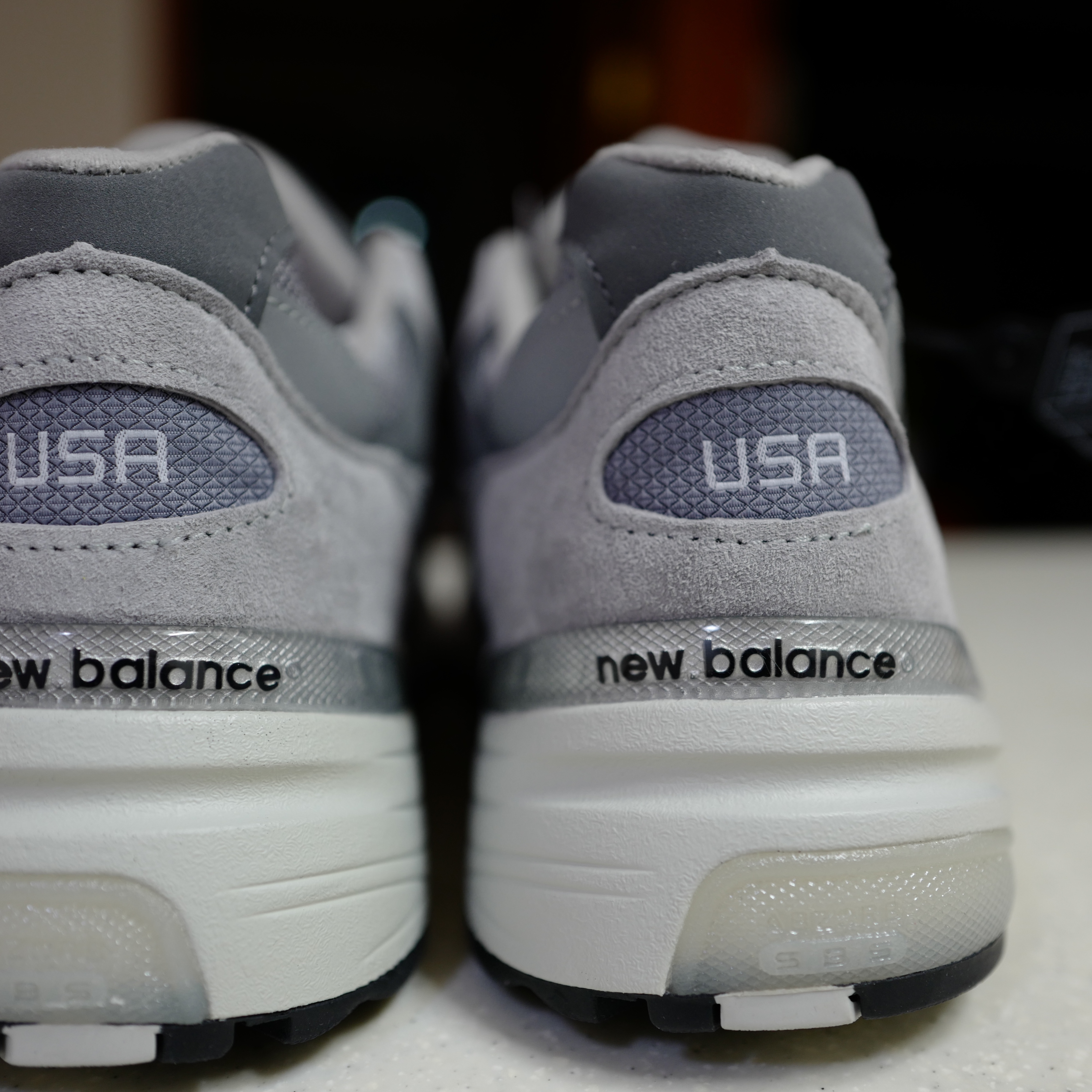 New Balance 992 Made in USA Grey - D Standard 착용 스타일 - 3