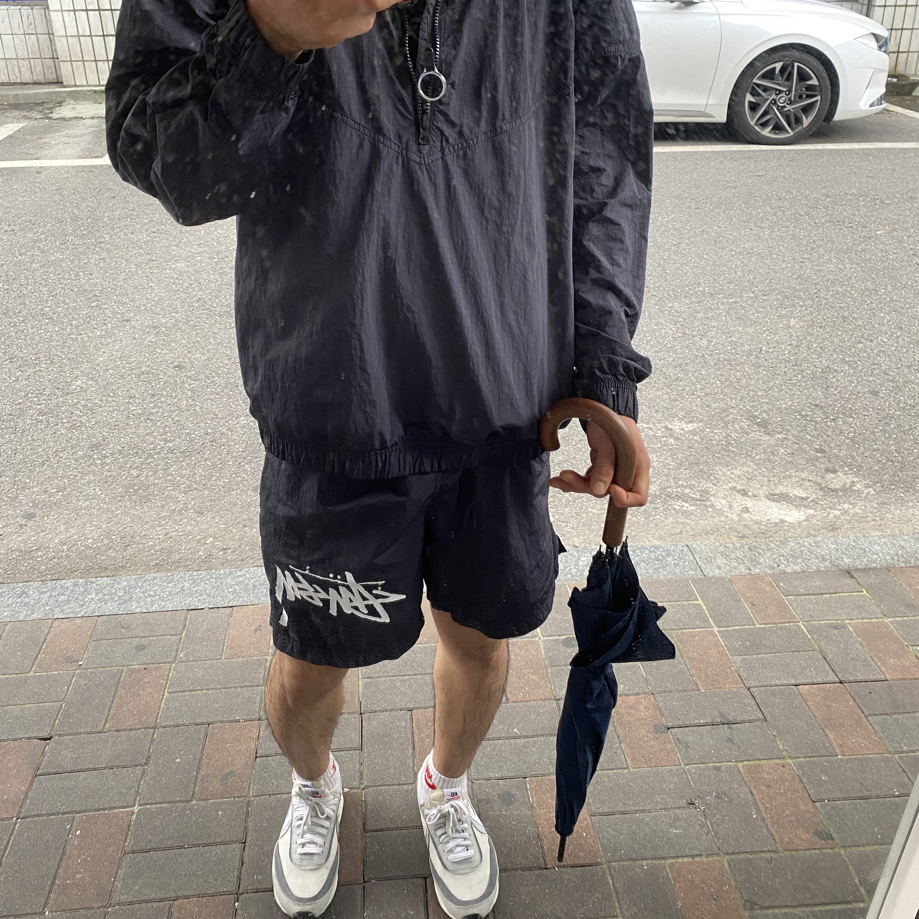 Nike x Sacai LDWaffle Summit White 착용 스타일