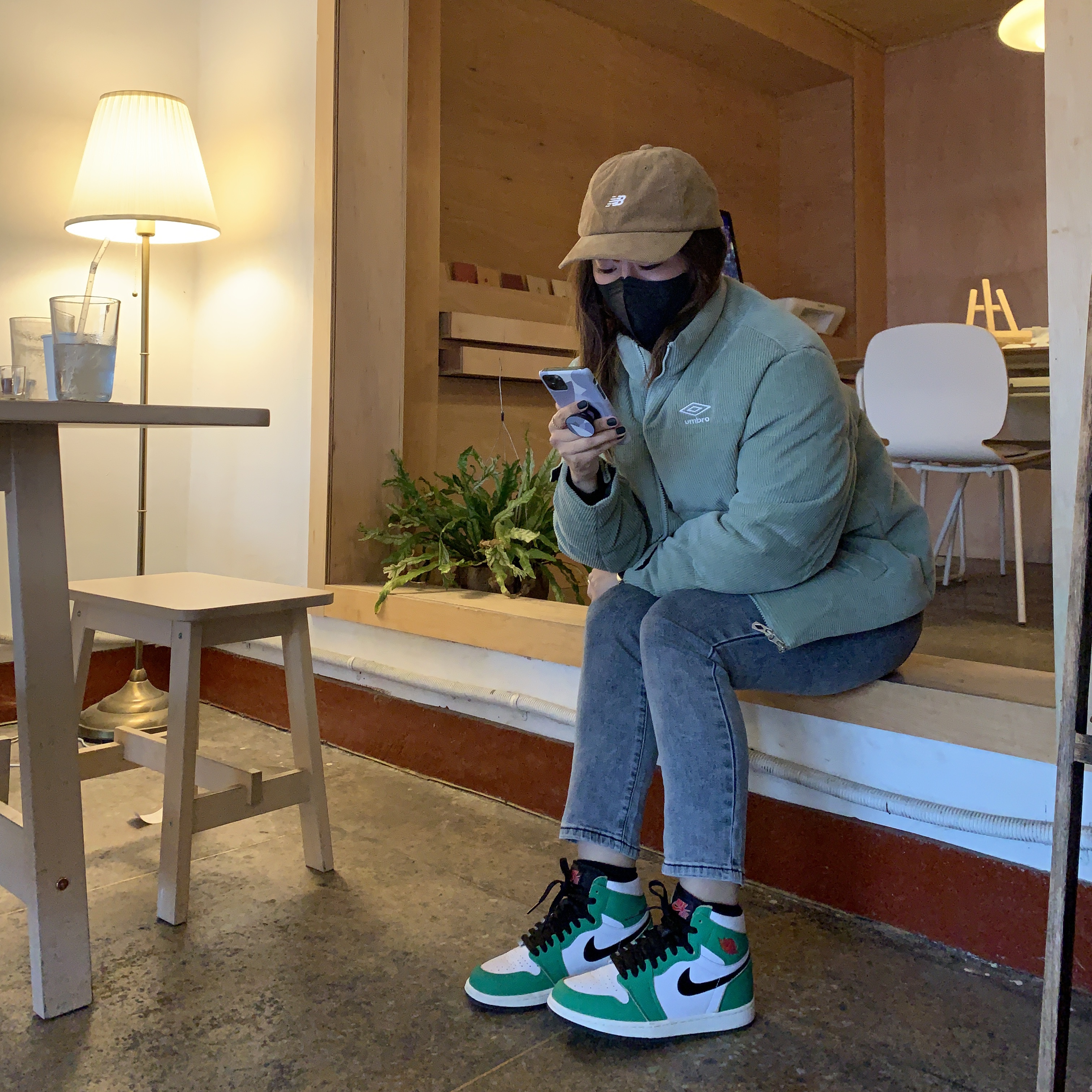 (W) Jordan 1 Retro High OG Lucky Green 착용 스타일