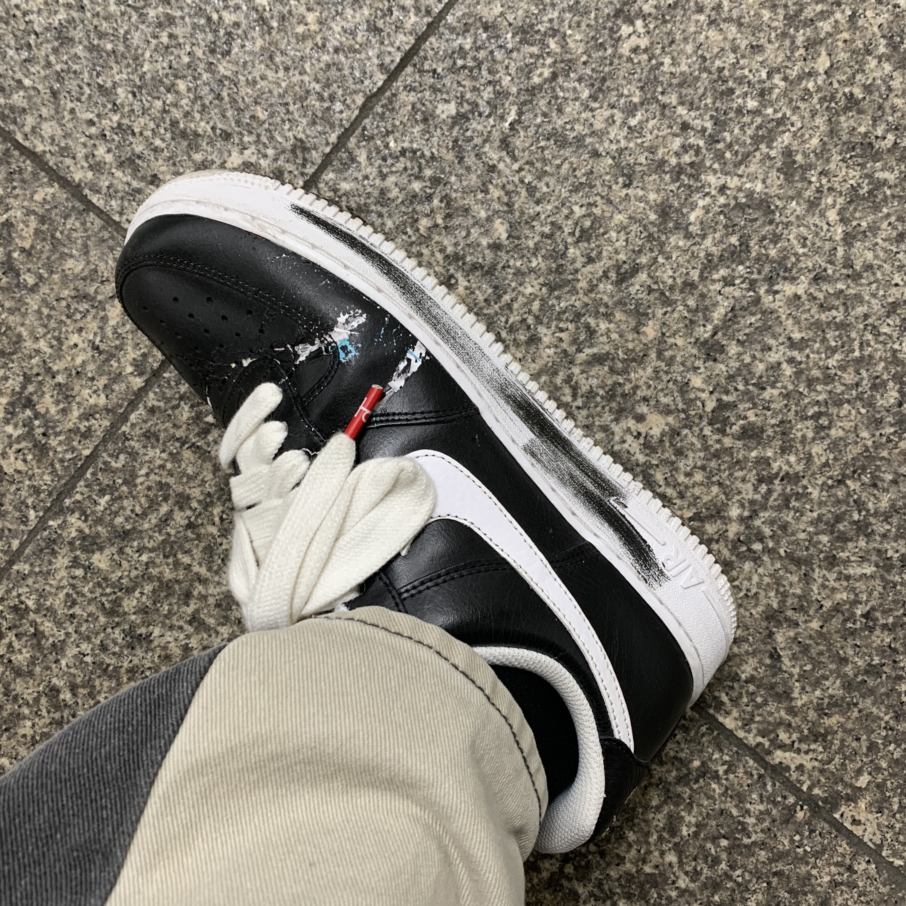 Nike x Peaceminusone Air Force 1 Low Para-Noise 착용 스타일