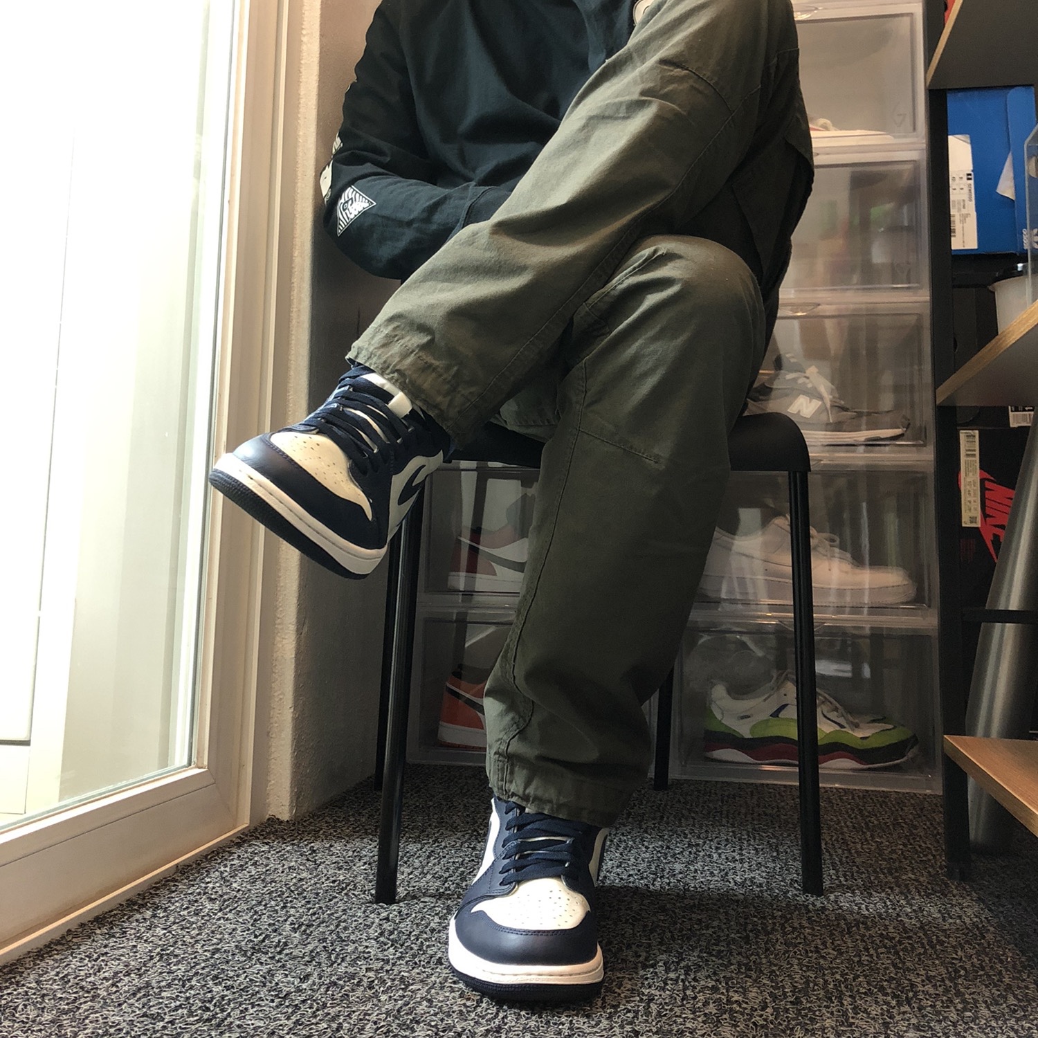 Jordan 1 Retro High Obsidian UNC 착용 스타일