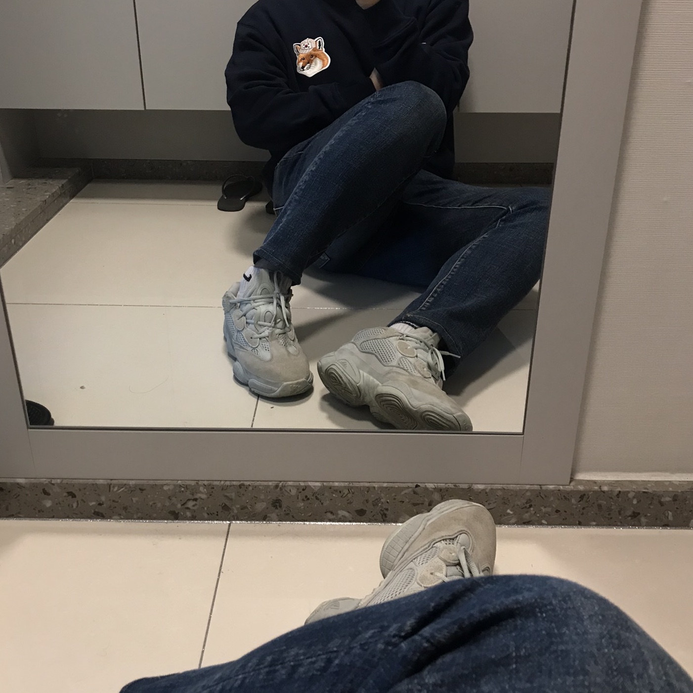 Adidas Yeezy 500 Salt 착용 스타일