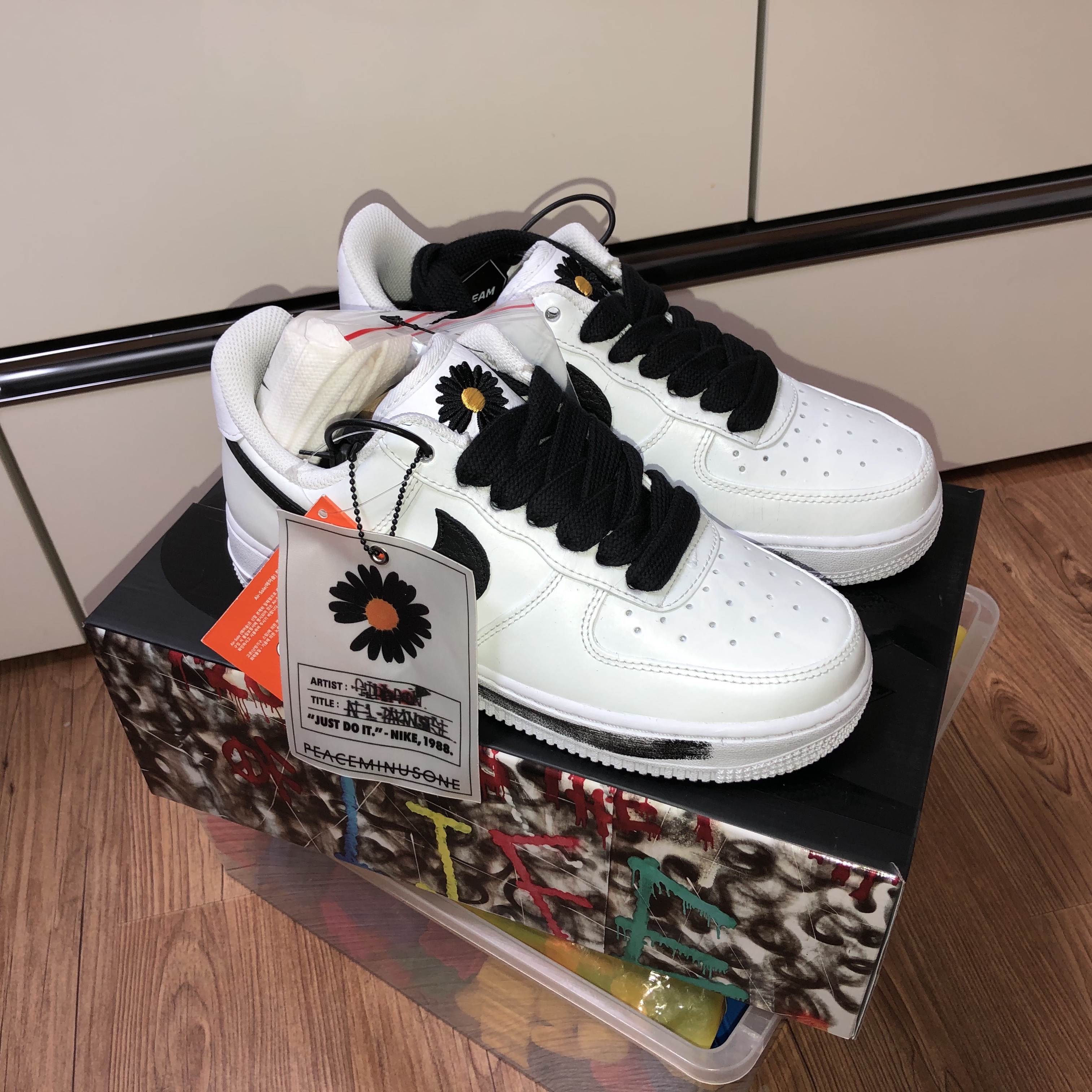 Nike x Peaceminusone Air Force 1 Low Para-Noise 2.0 착용 스타일 - 1