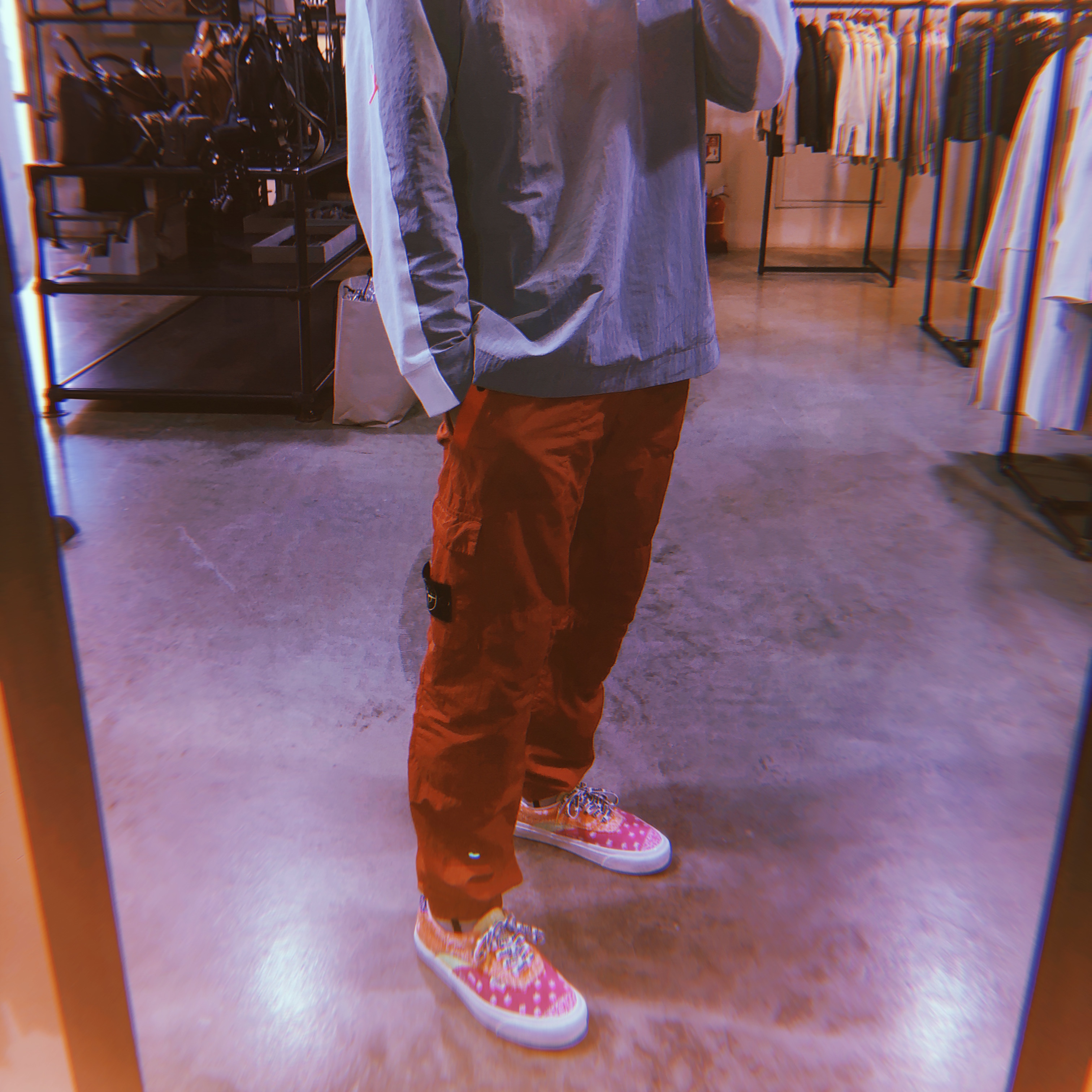 Vans x Rhude Acer NI SP Bandana Neon 착용 스타일