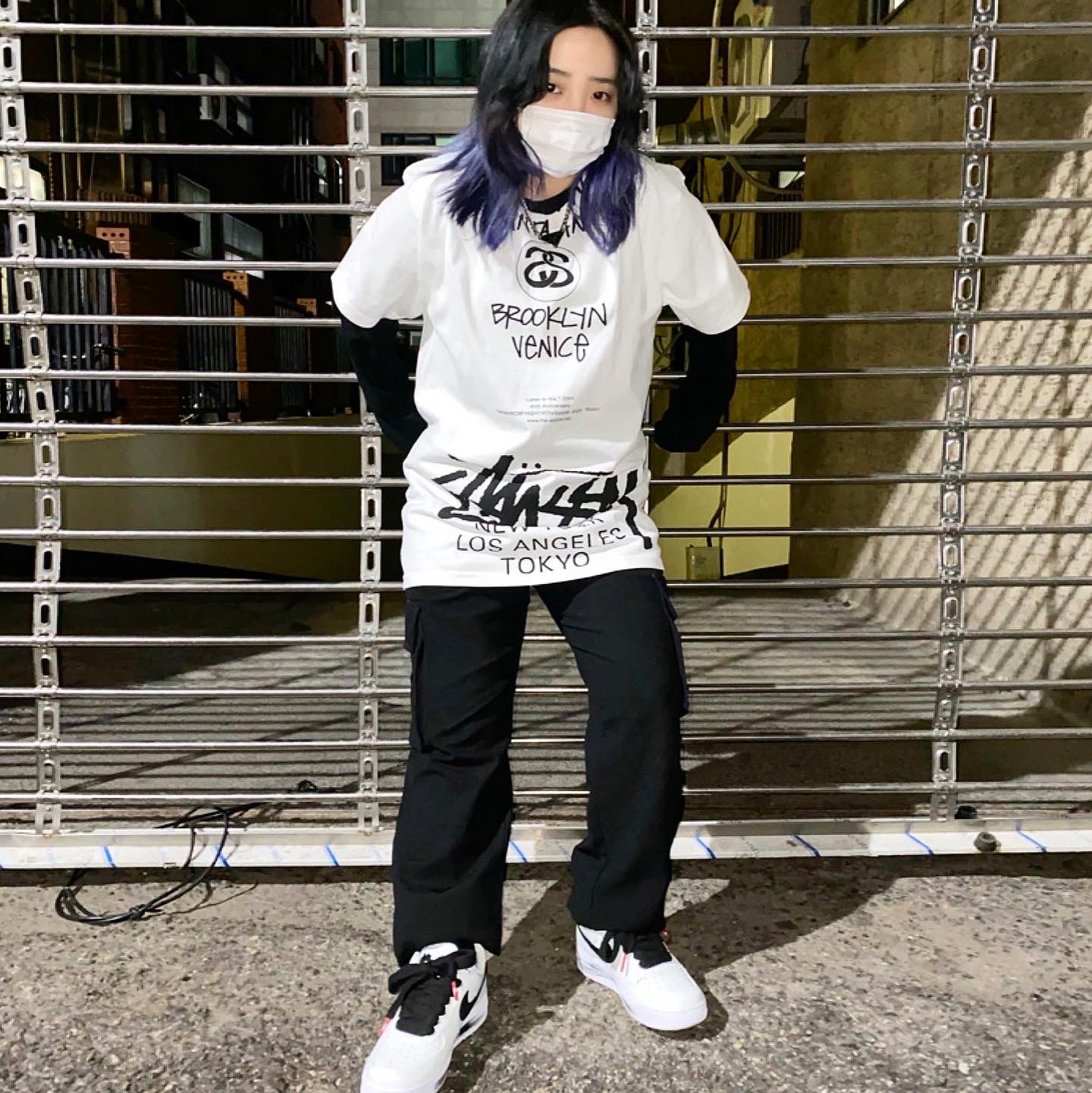 Nike x Peaceminusone Air Force 1 Low Para-Noise 2.0, Stussy x Takahiromiyashita The Soloist 40 WT T-Shirt 착용 스타일 - 2