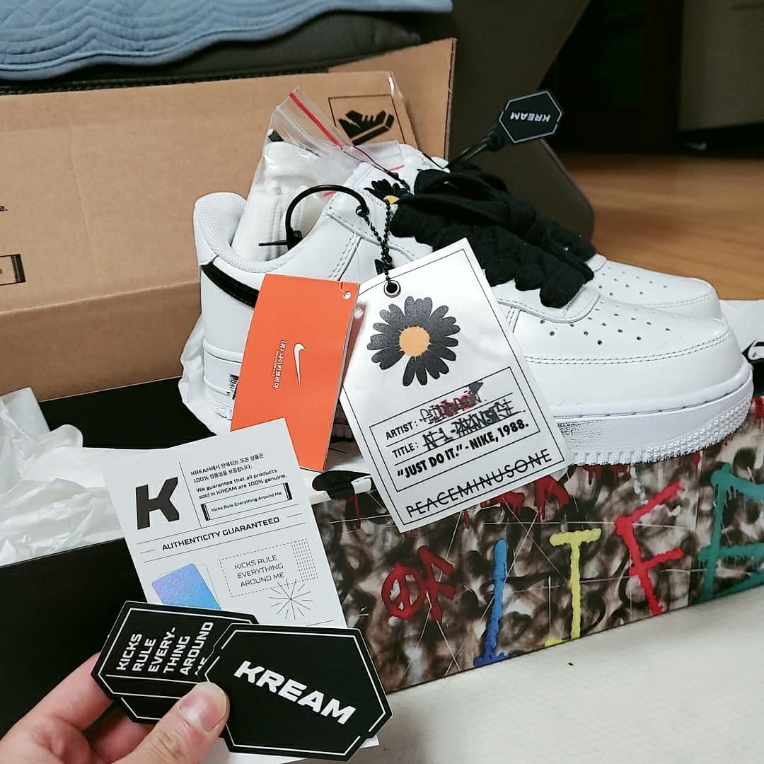 Nike x Peaceminusone Air Force 1 Low Para-Noise 2.0 착용 스타일 - 3