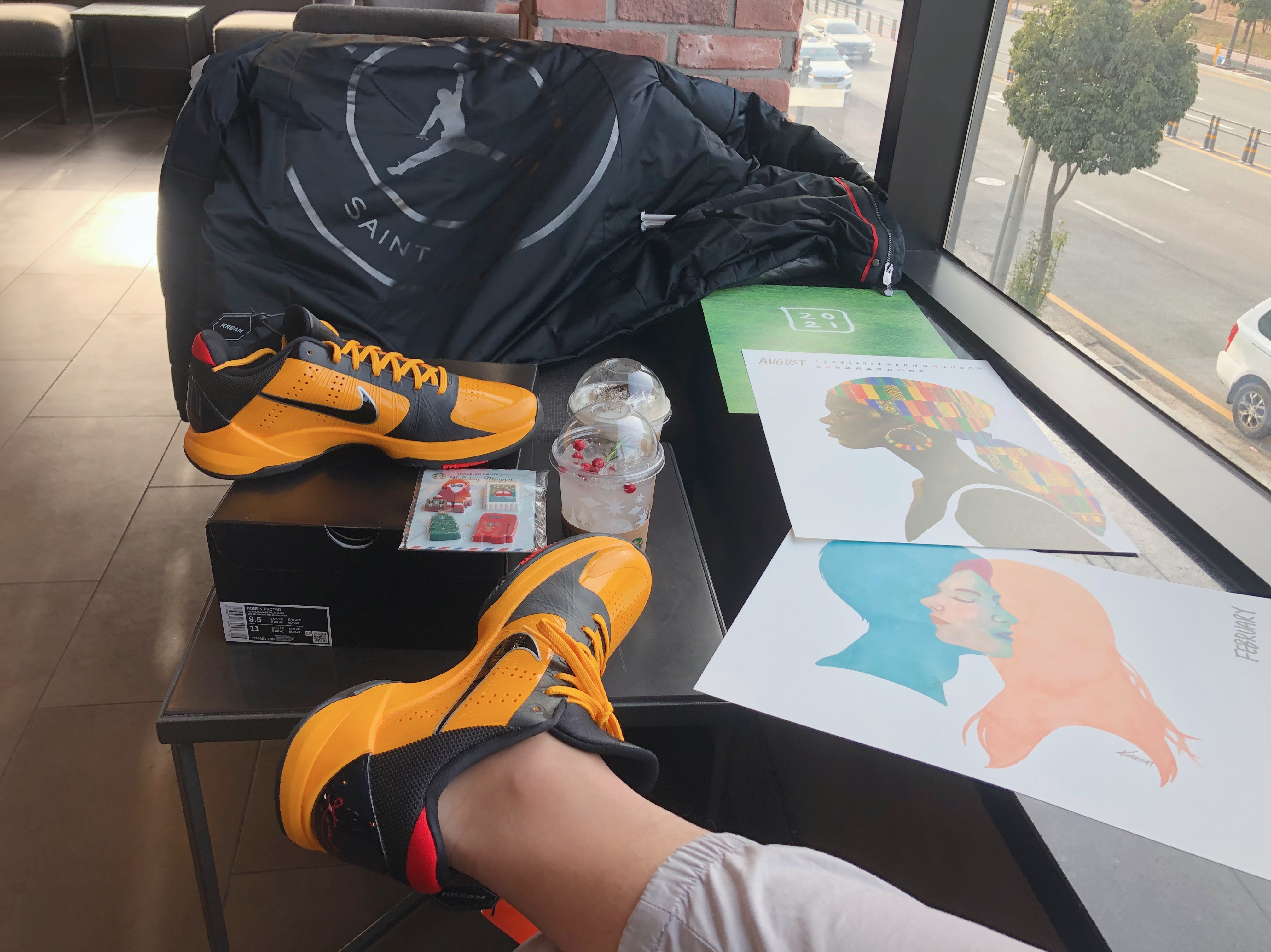 Nike Kobe 5 Protro Bruce Lee 착용 스타일