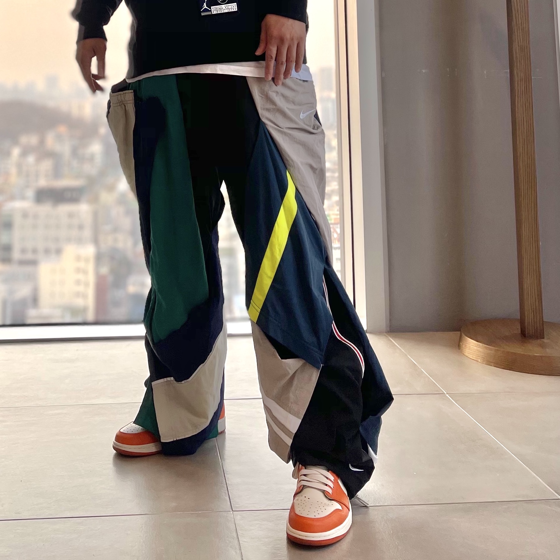 Jordan x Fragment Image Pullover Hoodie Black - Asia, Jordan 1 Retro High OG Reverse Shattered Backboard 착용 스타일 - 2