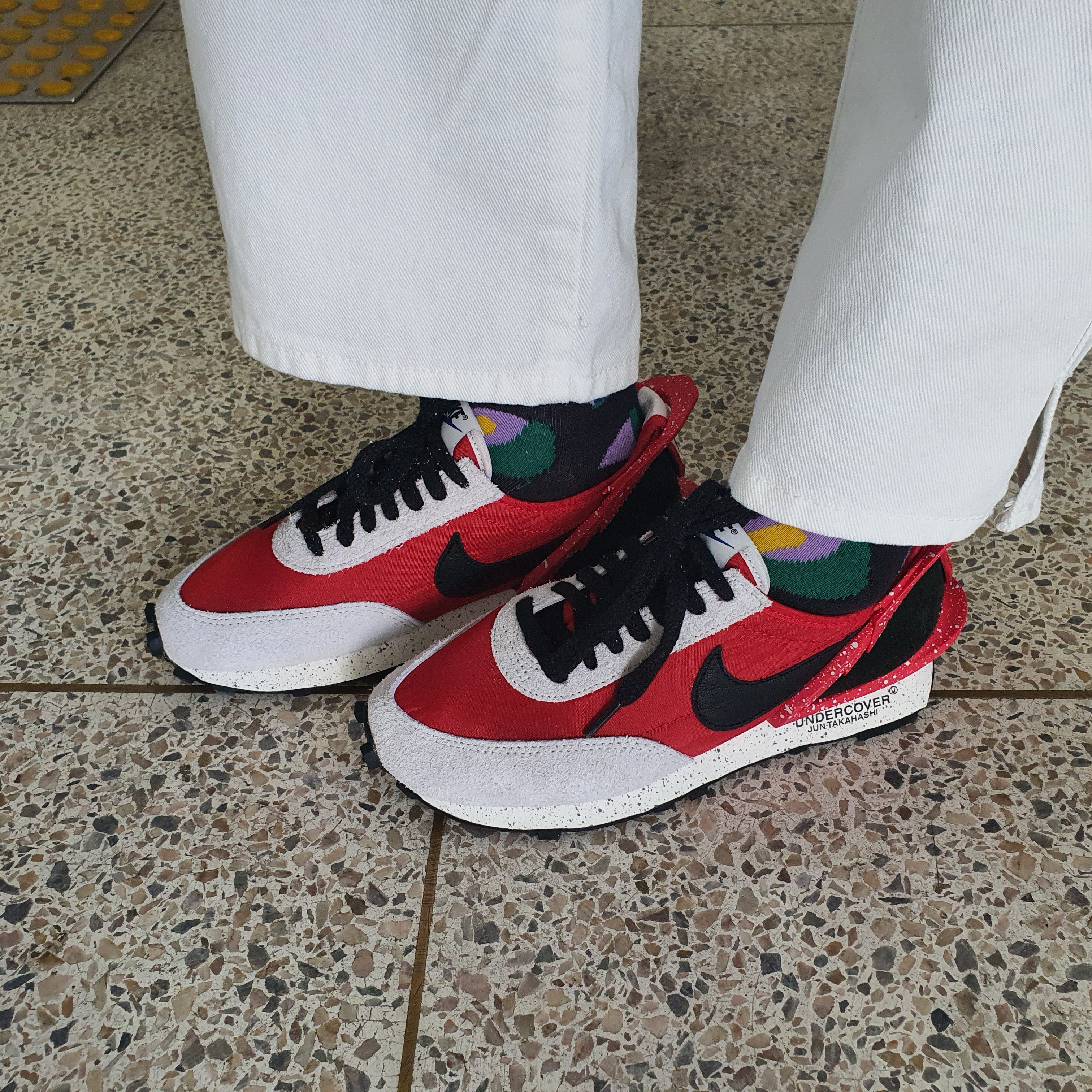 (W) Nike x Undercover Daybreak University Red 착용 스타일